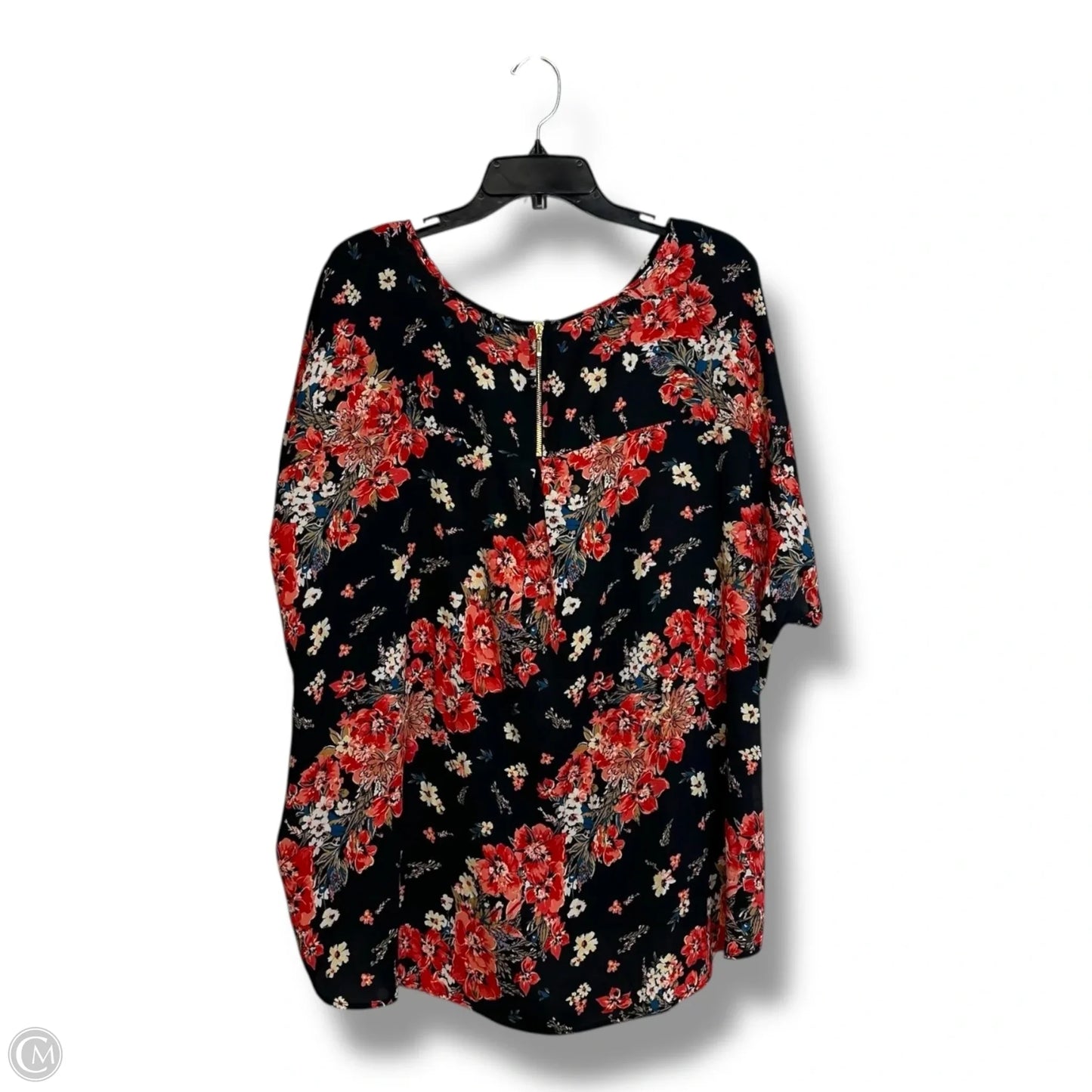 Top Short Sleeve By Maurices In Floral Print, Size: 3x