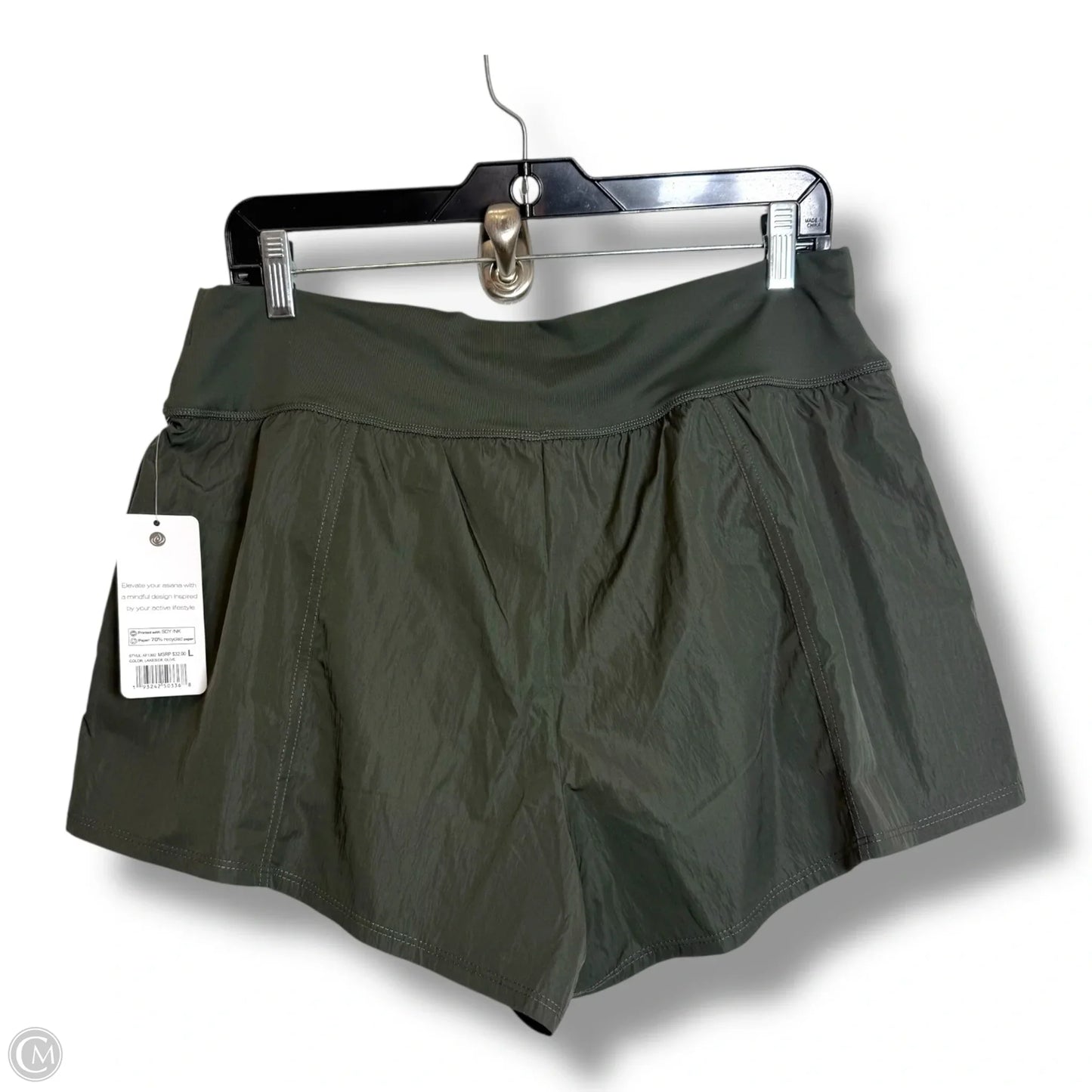 Athletic Shorts By Apana In Green, Size: L