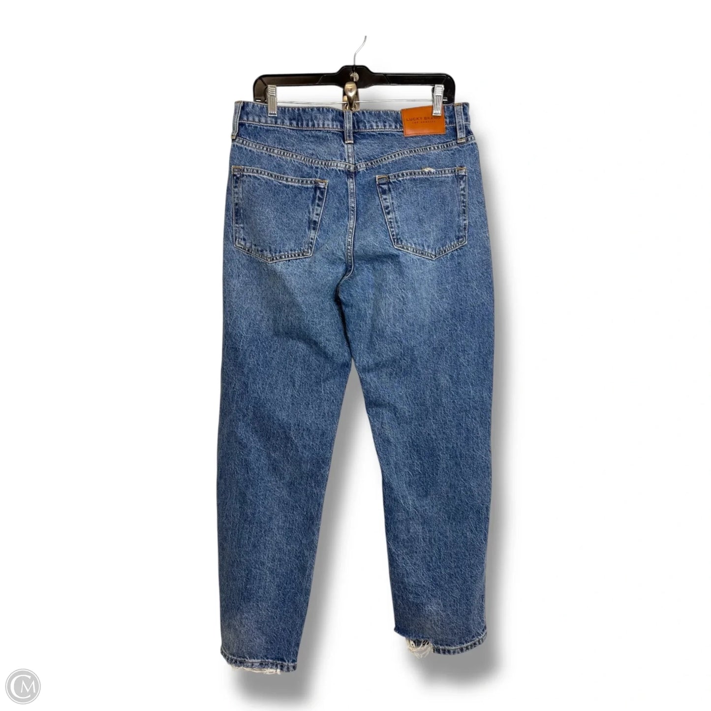 Jeans Cropped By Lucky Brand In Blue Denim, Size: 10