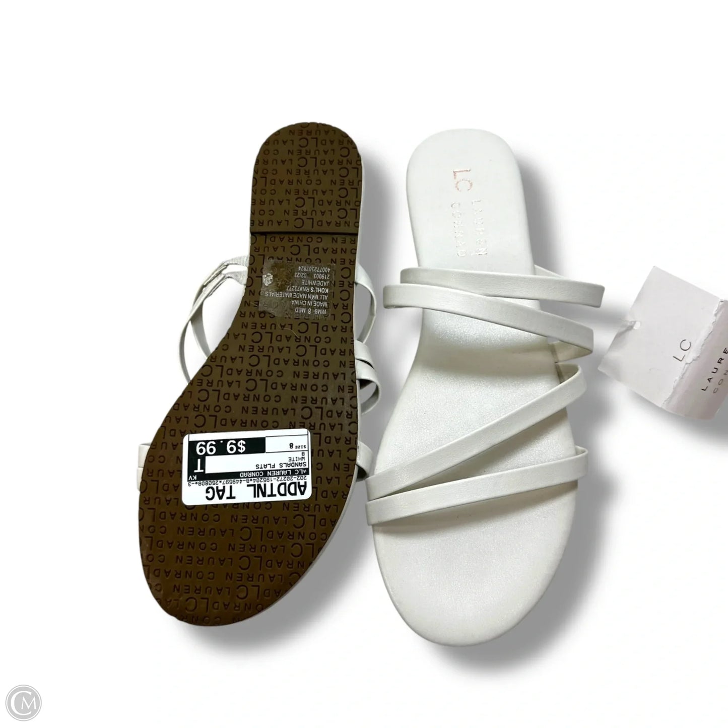 Sandals Flats By Lc Lauren Conrad In White, Size: 8