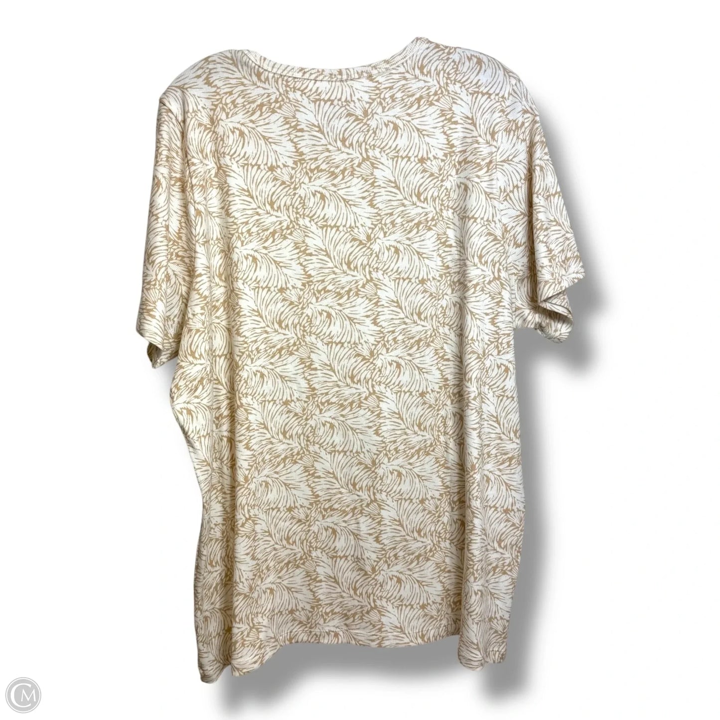Top Short Sleeve By Lands End In Ivory, Size: 2x