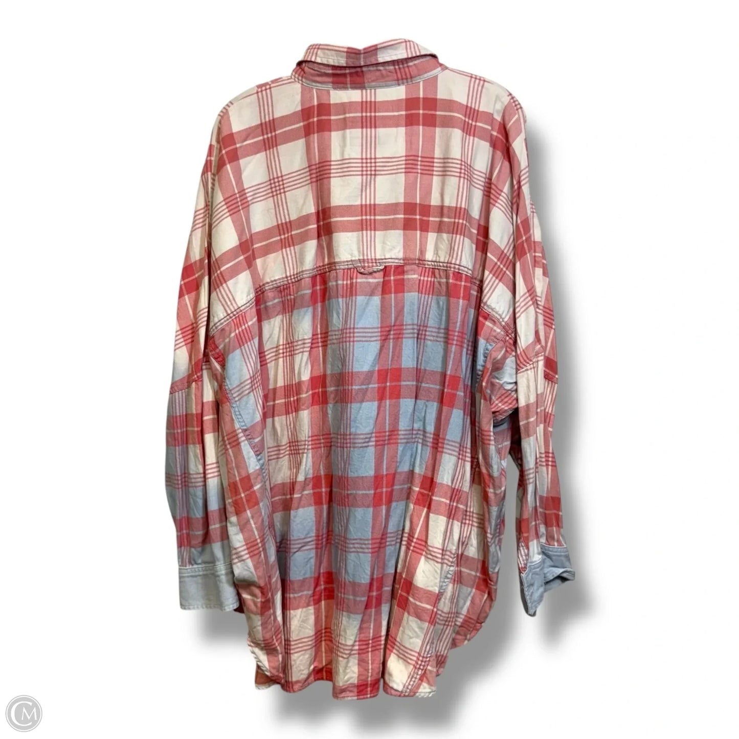 Top Long Sleeve By American Eagle In Plaid Pattern, Size: Xl