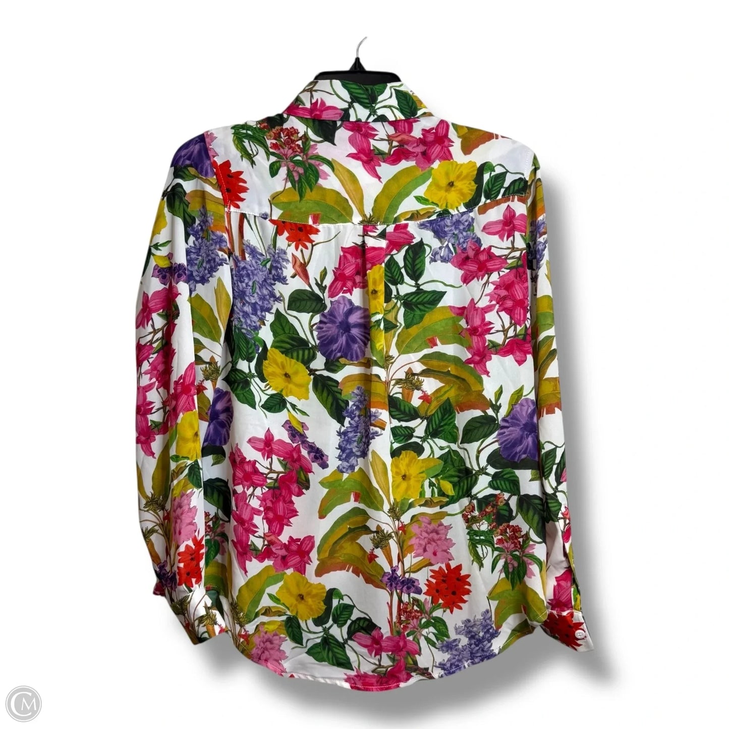 Blouse Long Sleeve By Elie Tahari In Floral Print, Size: S