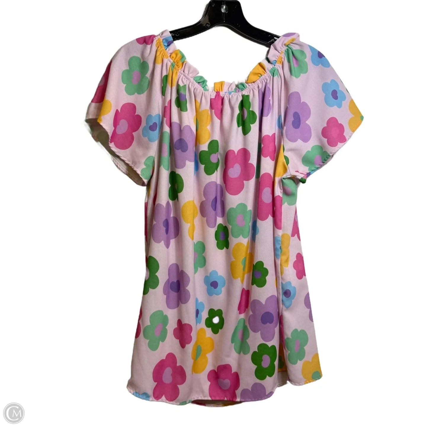 Top Short Sleeve By First Love In Pink, Size: 1x