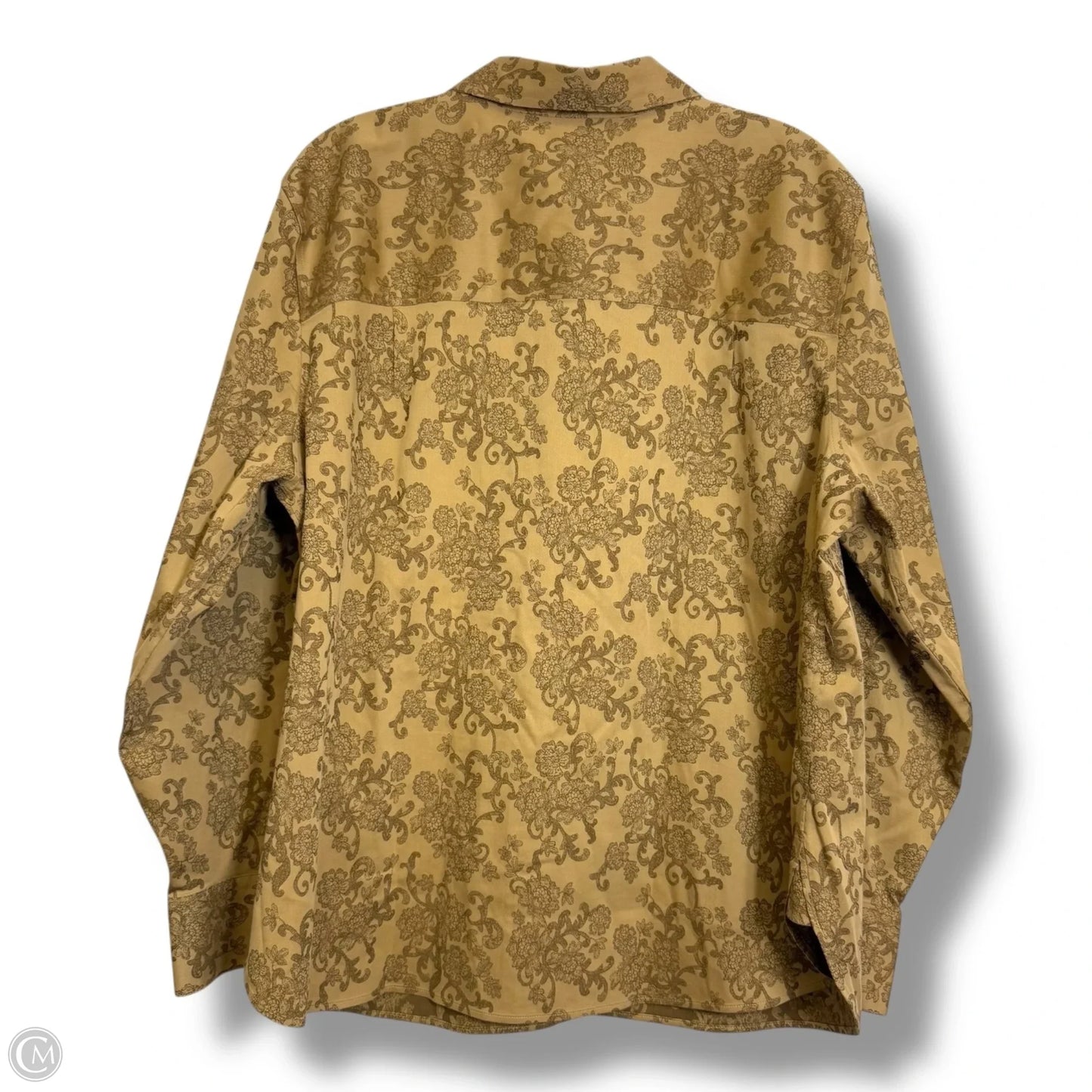 Top Long Sleeve By Chicos In Tan, Size: Xxl