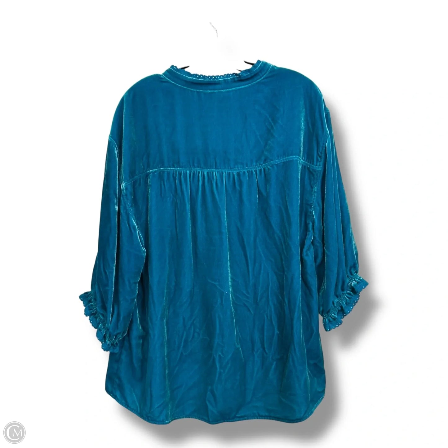 Top Short Sleeve By Sundance In Aqua, Size: L