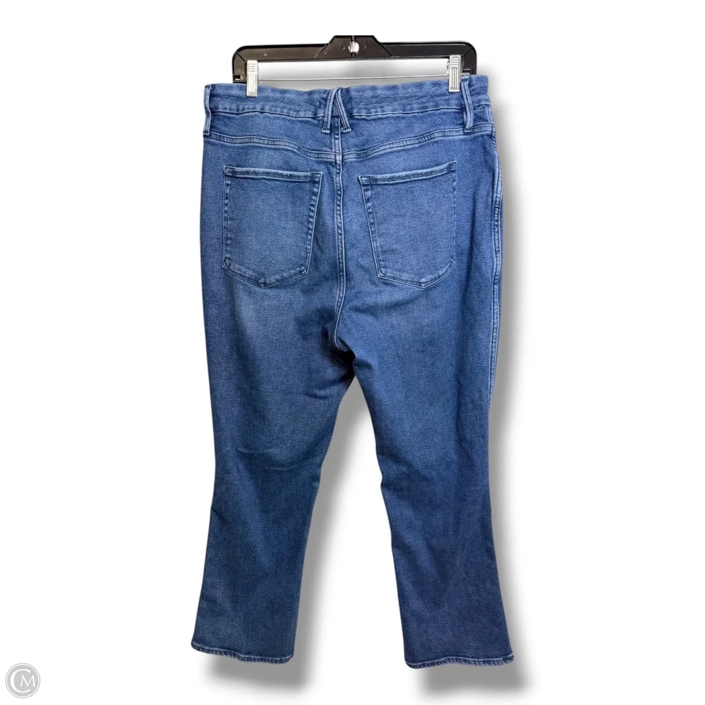 Jeans Cropped By Good American In Blue Denim, Size: 16