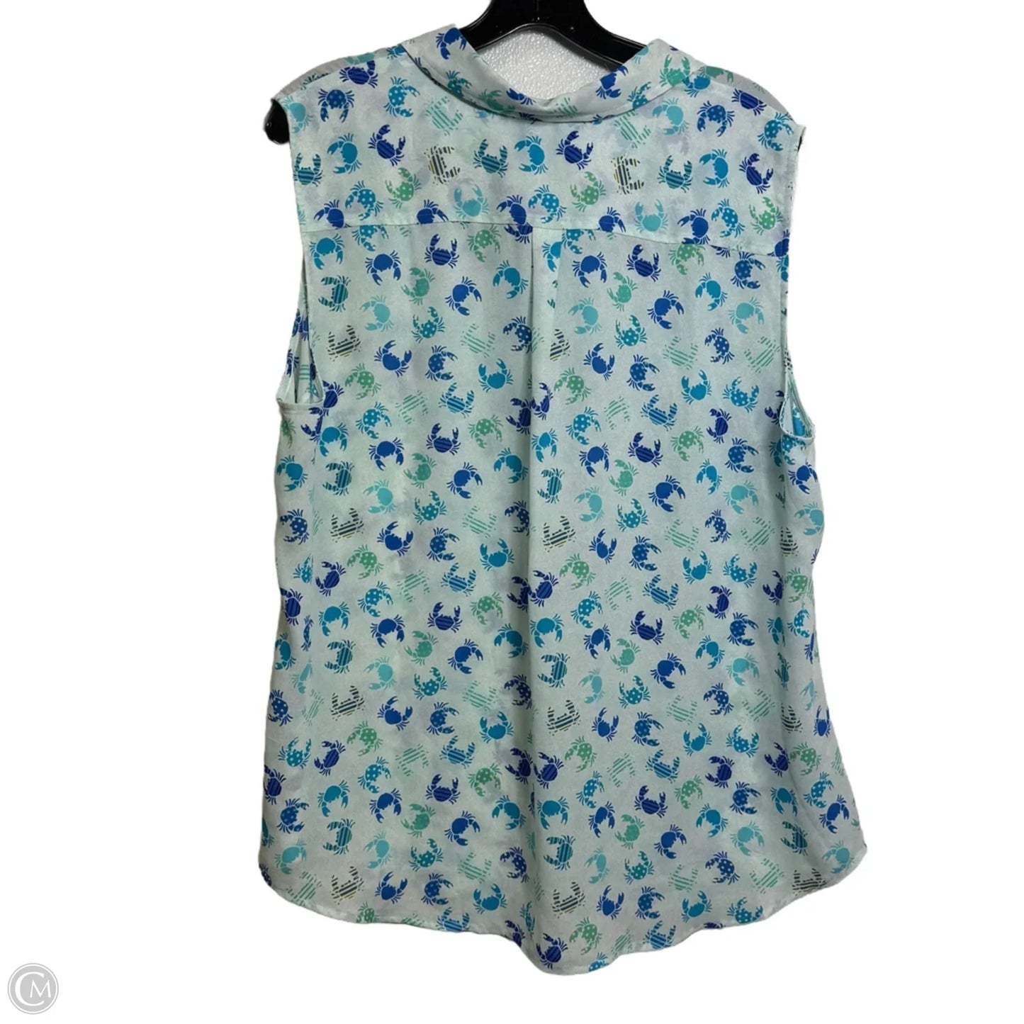 Top Sleeveless By Talbots In Blue, Size: Xl