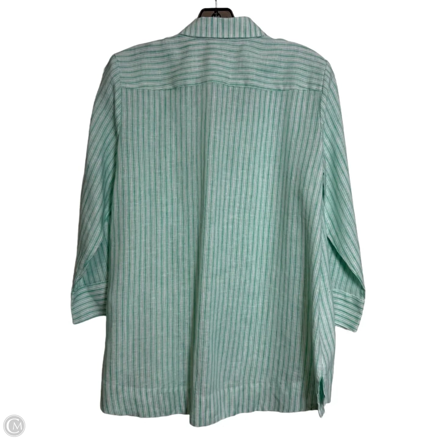 Top Long Sleeve By Foxcroft In Green, Size: S