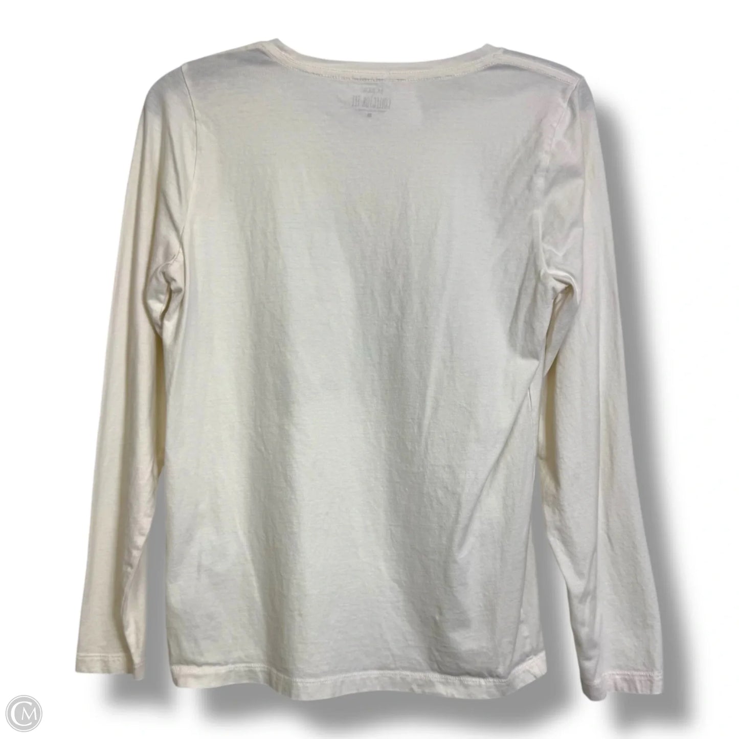 Top Long Sleeve Basic By J. Crew In Ivory, Size: M