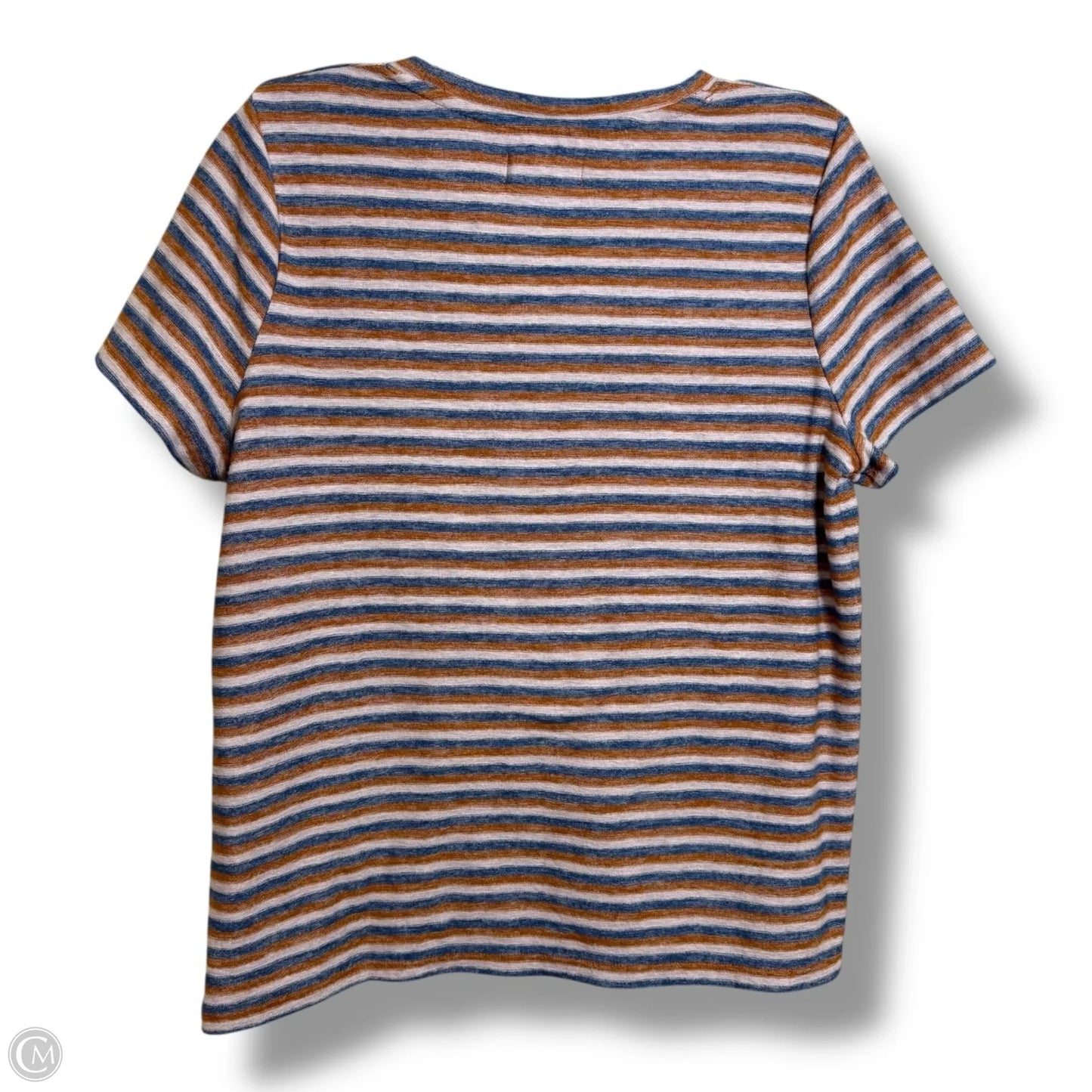 Top Short Sleeve Basic By Madewell In Striped Pattern, Size: M