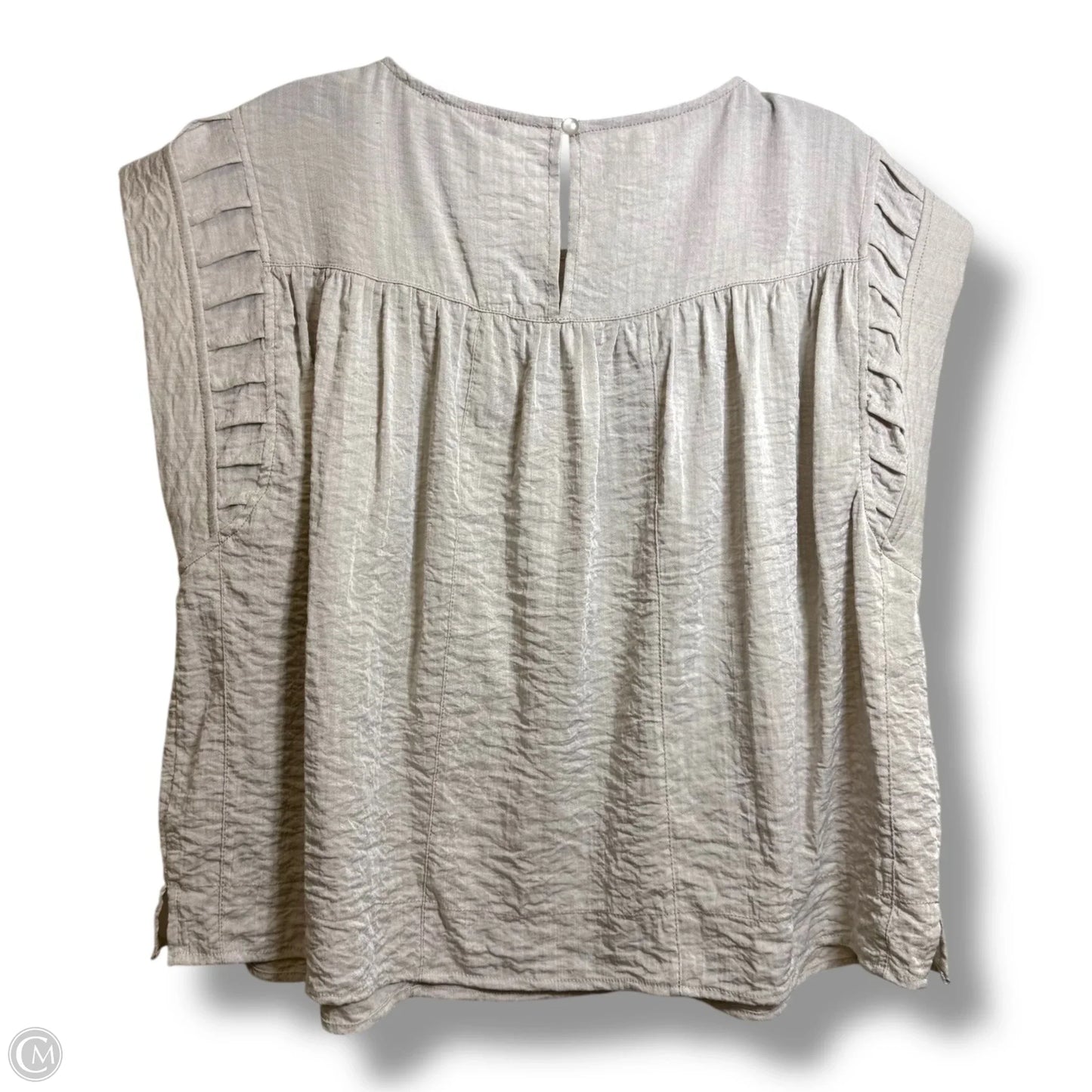 Top Sleeveless By Adrianna Papell In Beige, Size: M