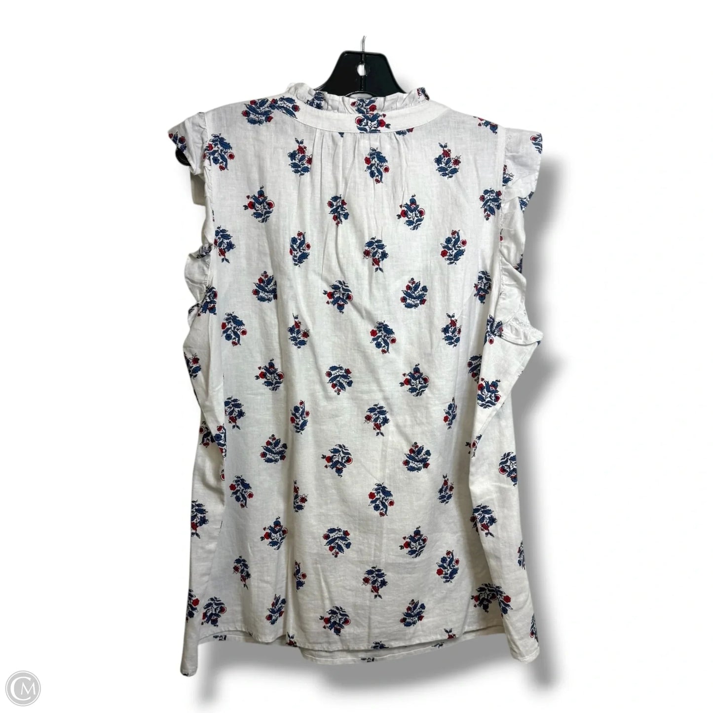 Top Short Sleeve By Loft In White, Size: L