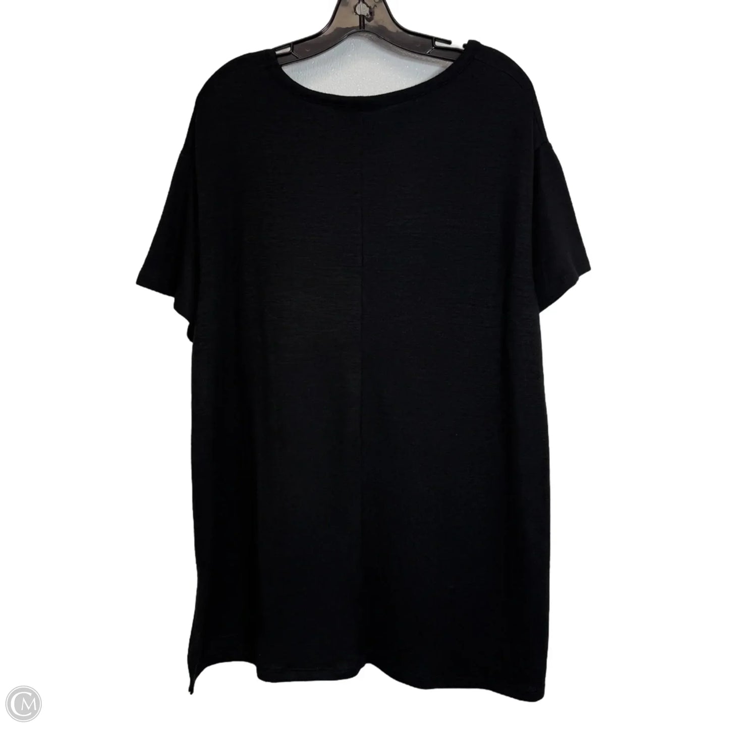 Top Short Sleeve By Lane Bryant In Black, Size: 1x