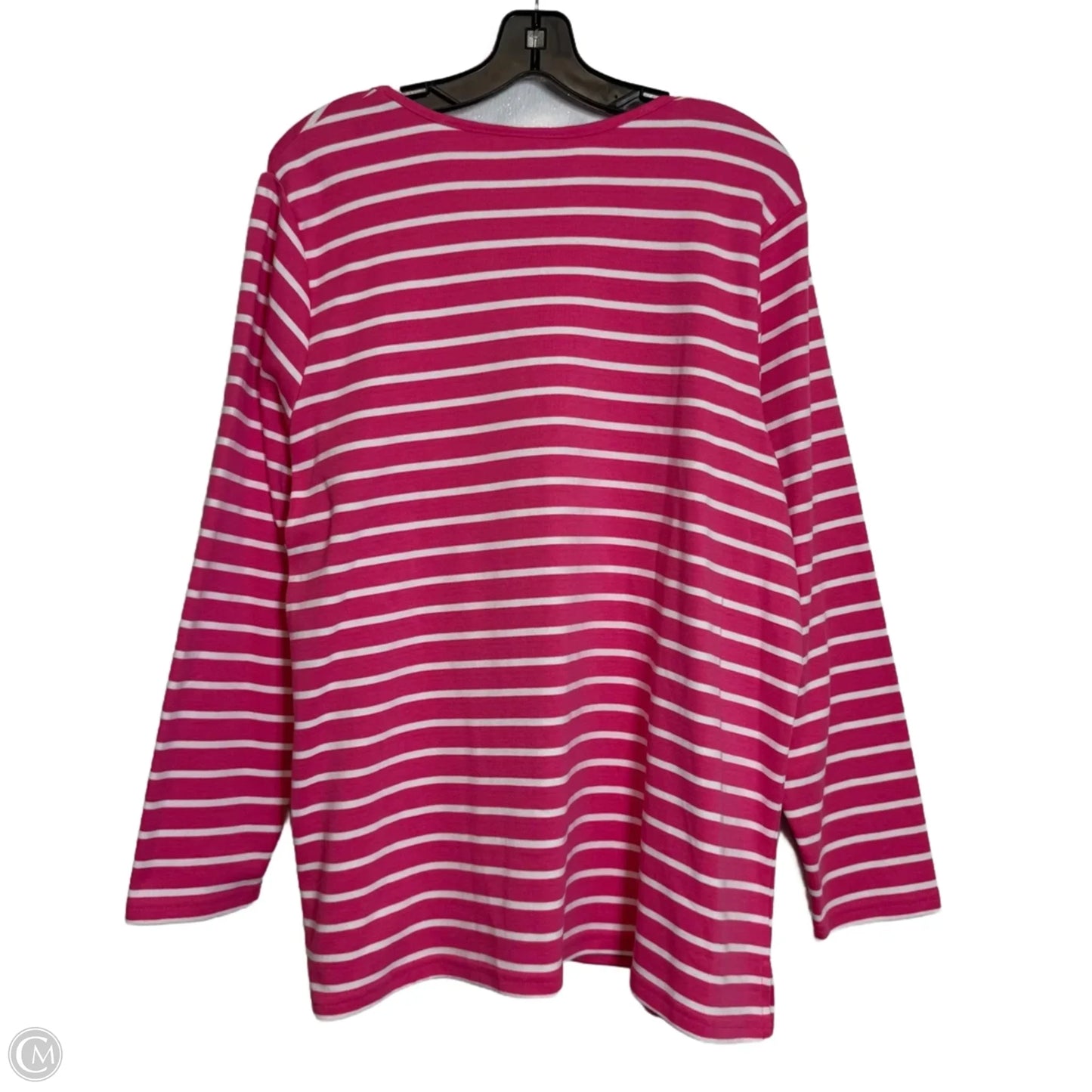 Top Long Sleeve By Quaker Factory In Striped Pattern, Size: Xl