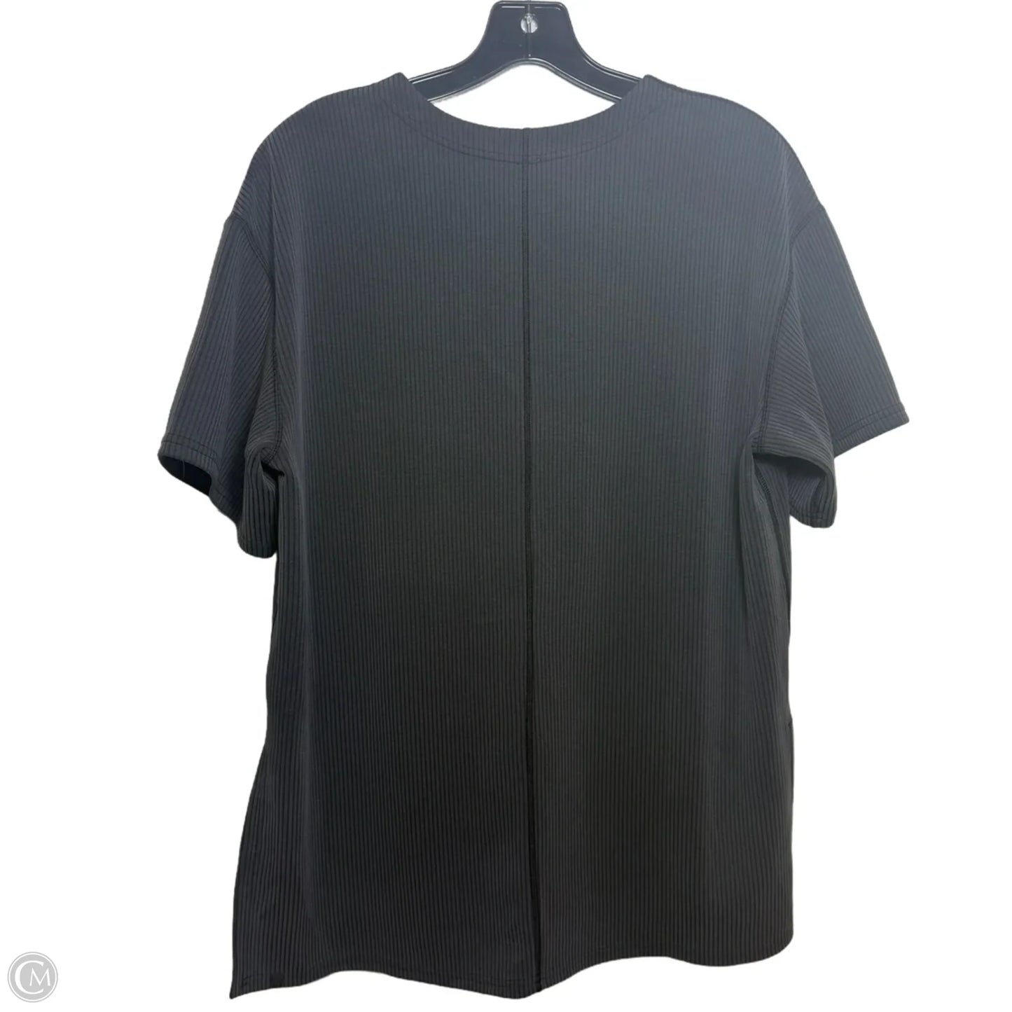 Athletic Top Short Sleeve By Lululemon In Grey, Size: 6