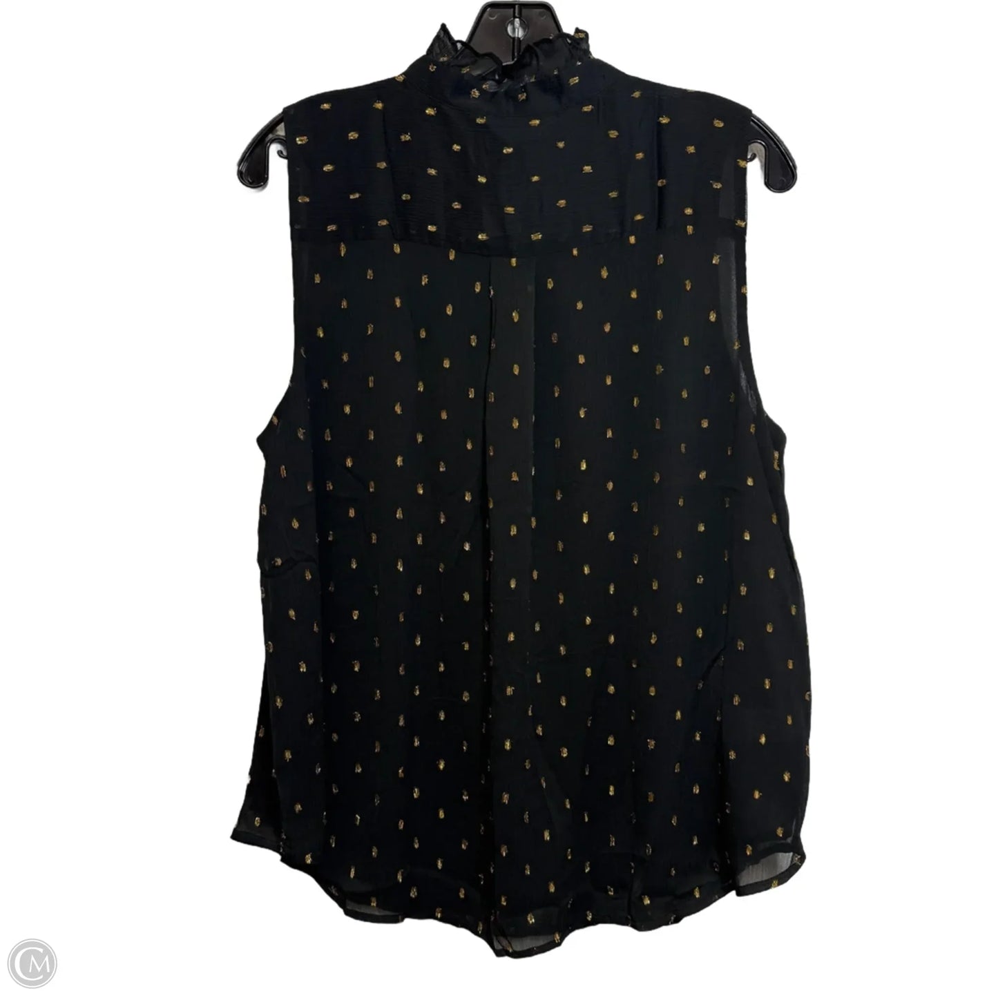 Top Sleeveless By Ann Taylor In Black, Size: L