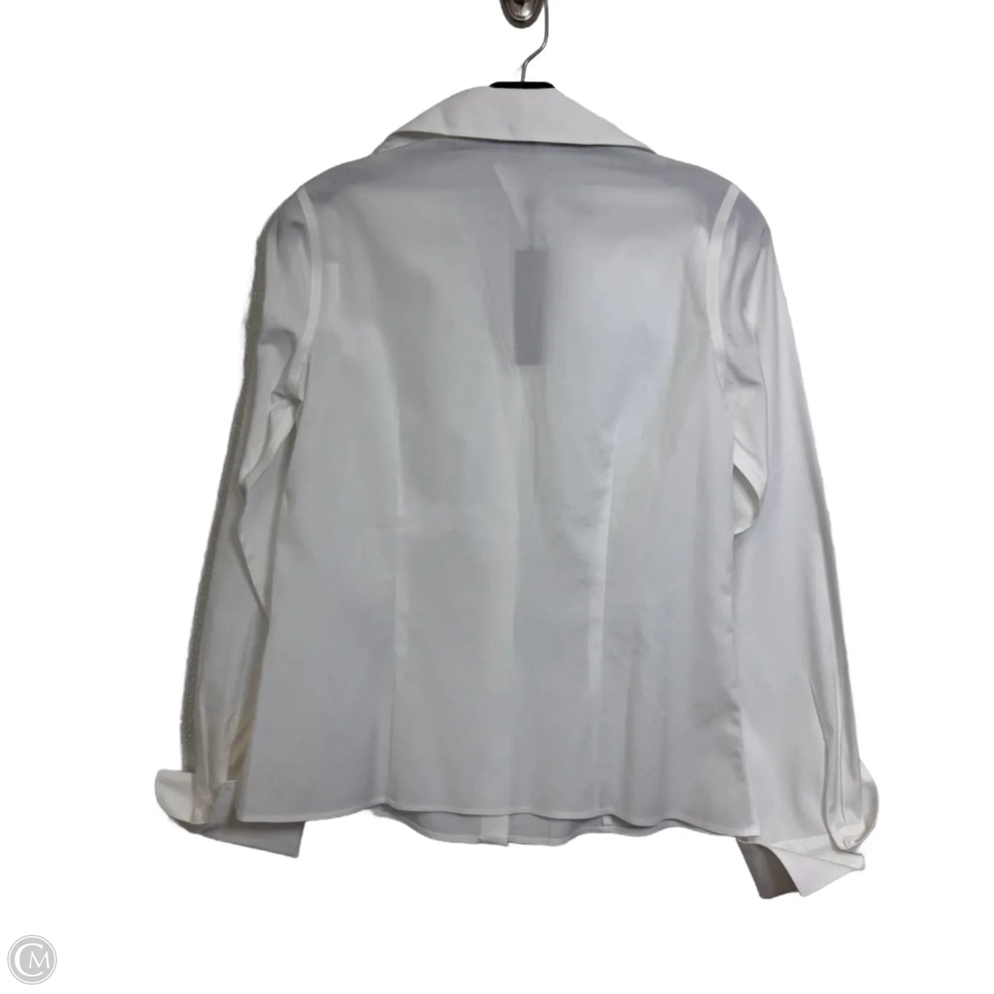 Blouse Long Sleeve By Talbots In White, Size: 2p
