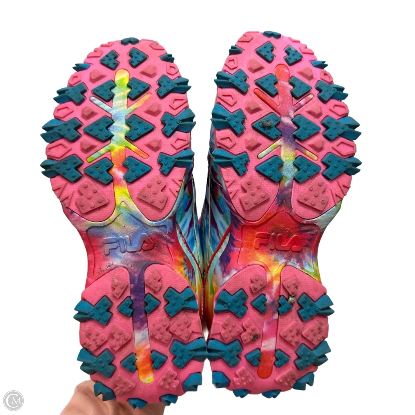 Shoes Sneakers By Fila In Rainbow Print, Size: 6.5