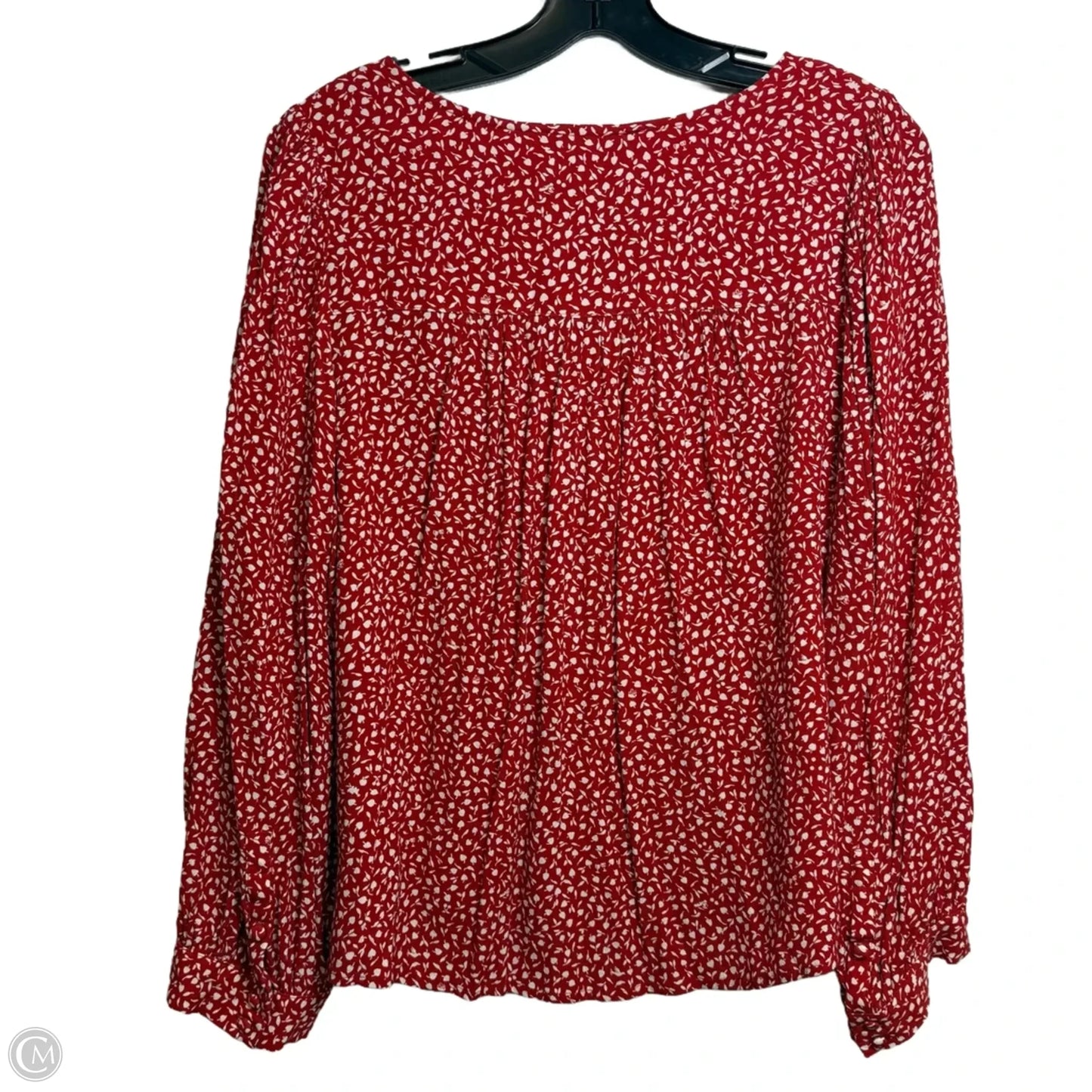 Top Long Sleeve By Madewell In Red, Size: L