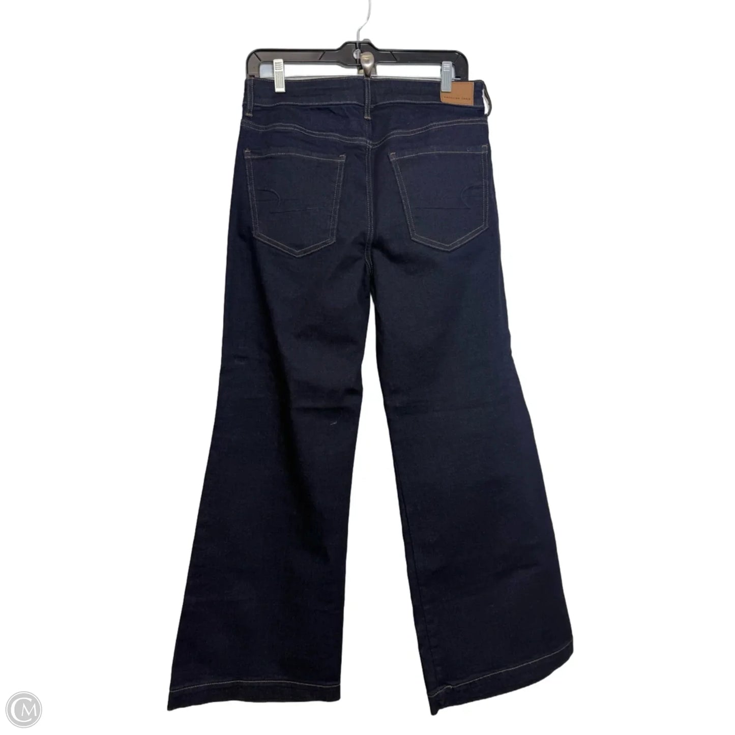 Jeans Wide Leg By American Eagle In Blue Denim, Size: 8