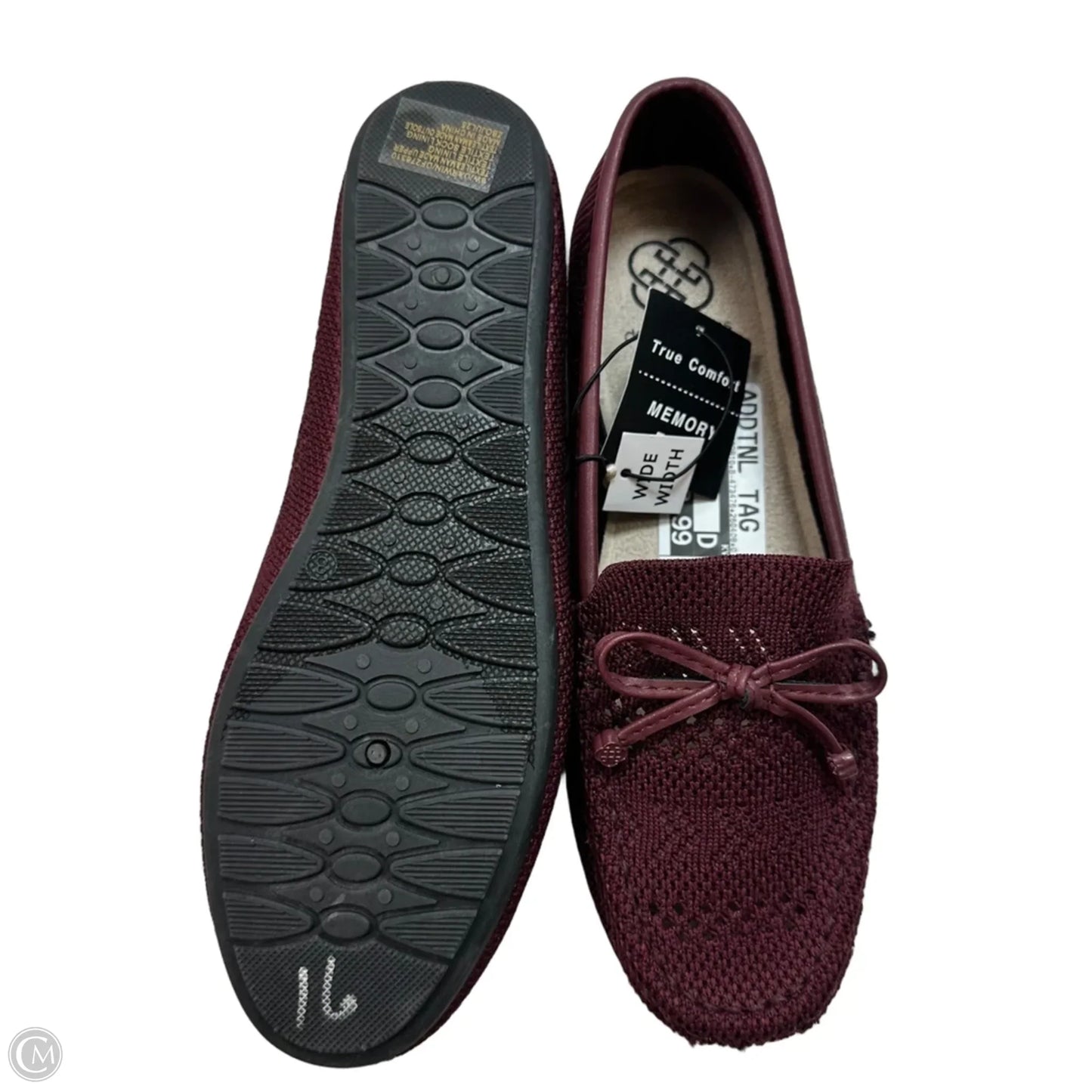 Shoes Flats By Daisy Fuentes In Maroon, Size: 8
