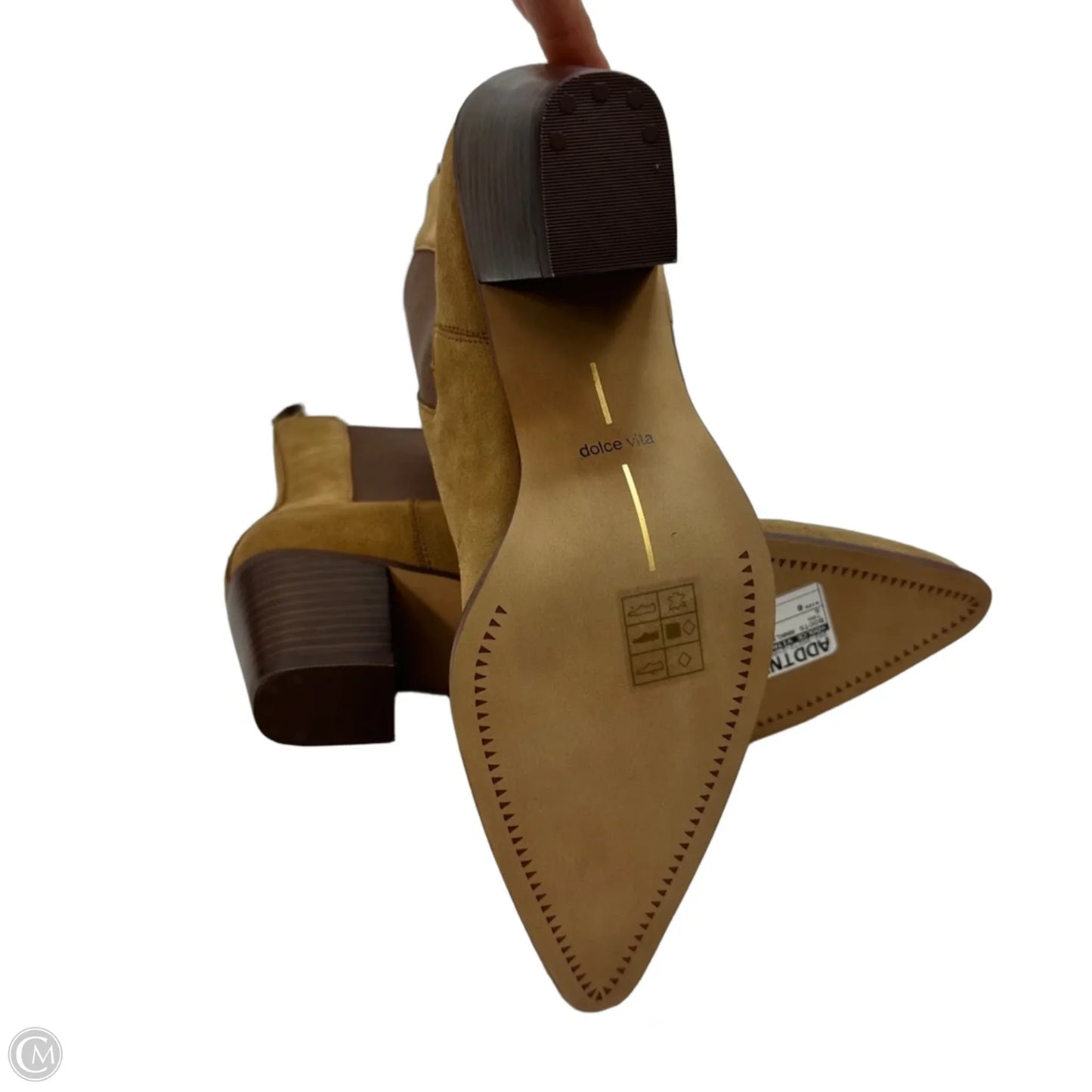 Boots Ankle Heels By Dolce Vita In Tan, Size: 8