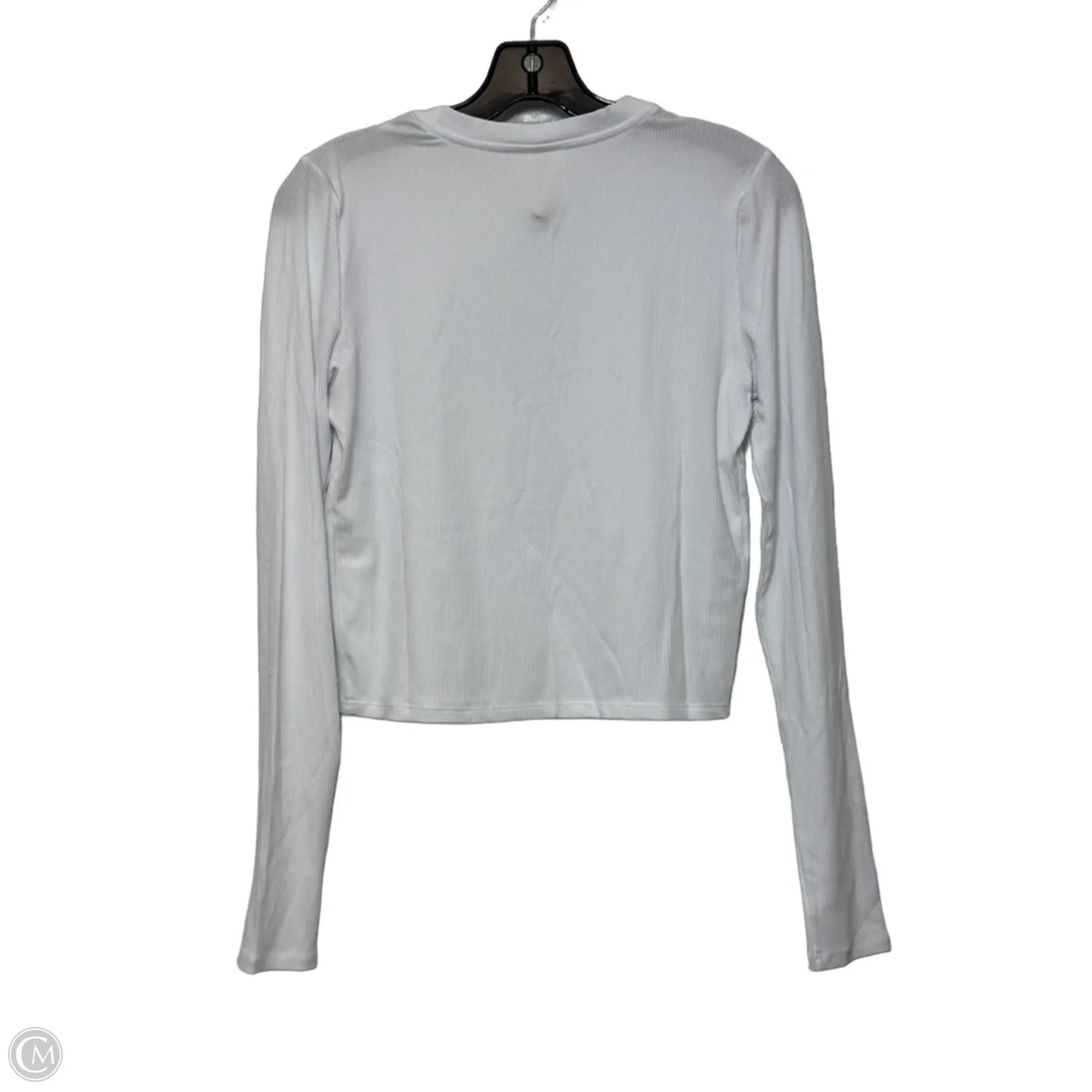 Top Long Sleeve Basic By Clothes Mentor In White, Size: M