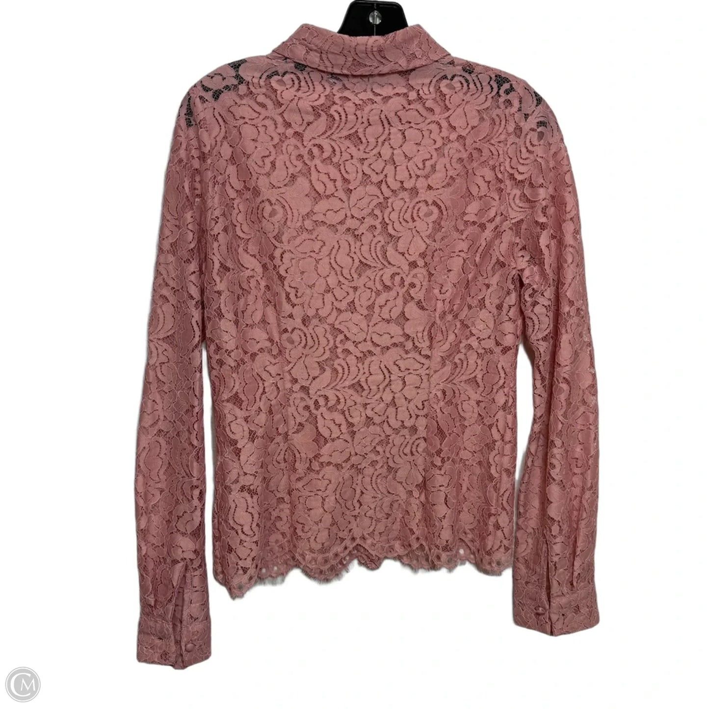Top Long Sleeve By Zara In Pink, Size: M