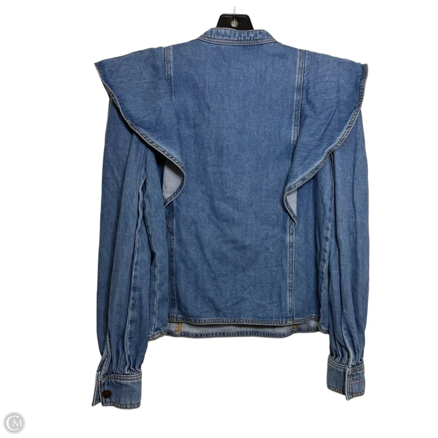 Top Long Sleeve By Loft In Blue Denim, Size: Xs