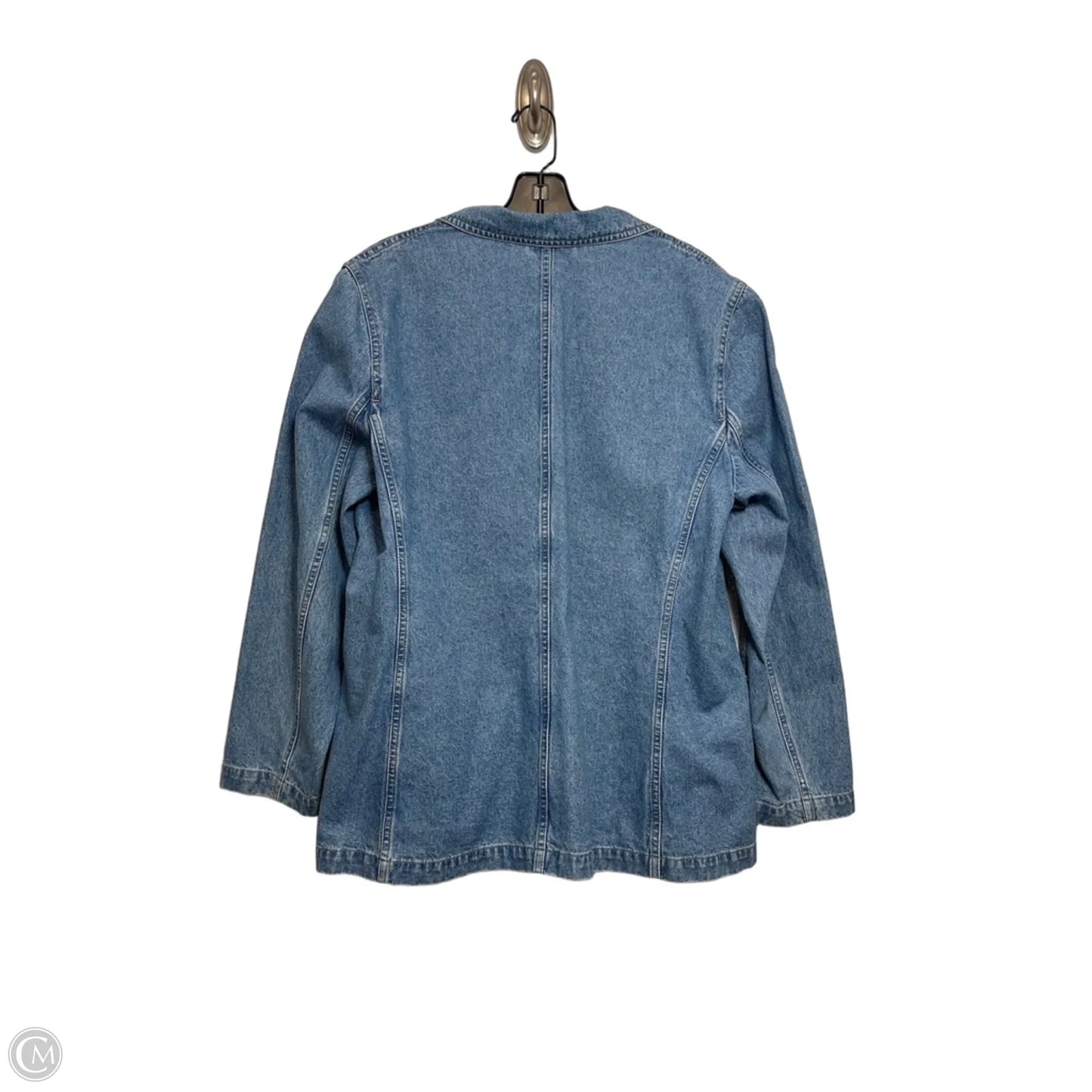 Blazer By Liz Claiborne In Blue Denim, Size: 12p