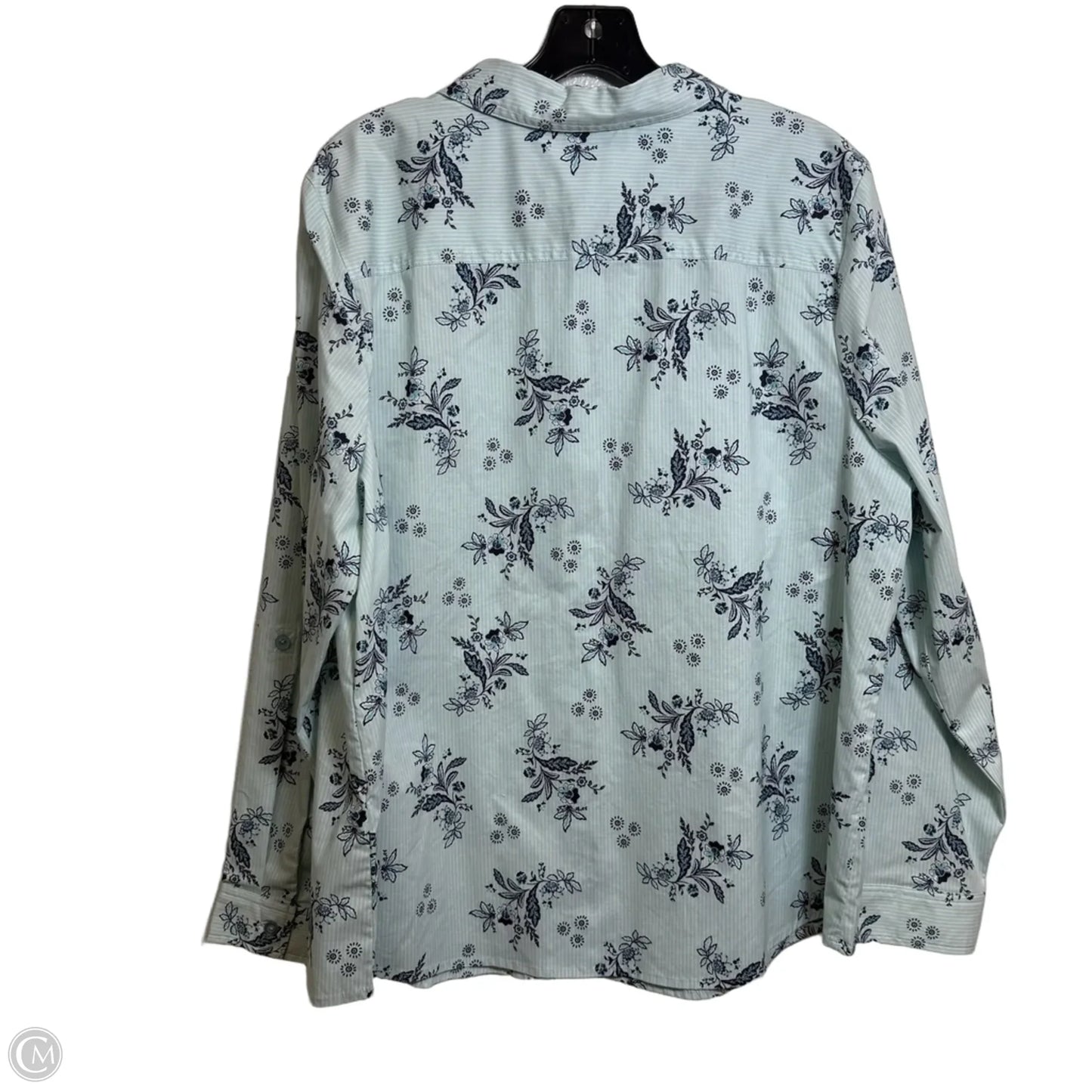 Top Long Sleeve By Denim And Co Qvc In Blue, Size: Xl
