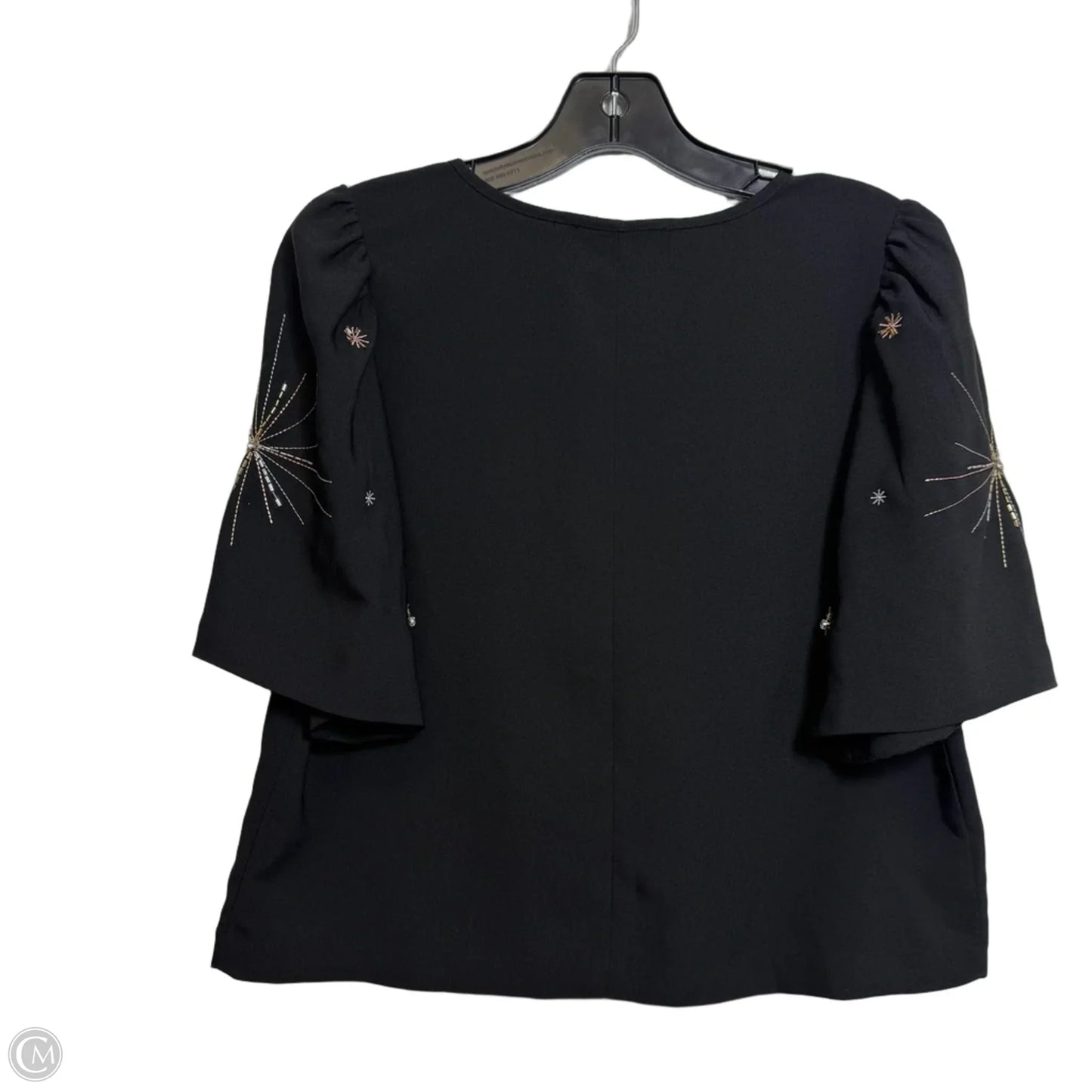 Top Short Sleeve By Loft In Black, Size: Xxs