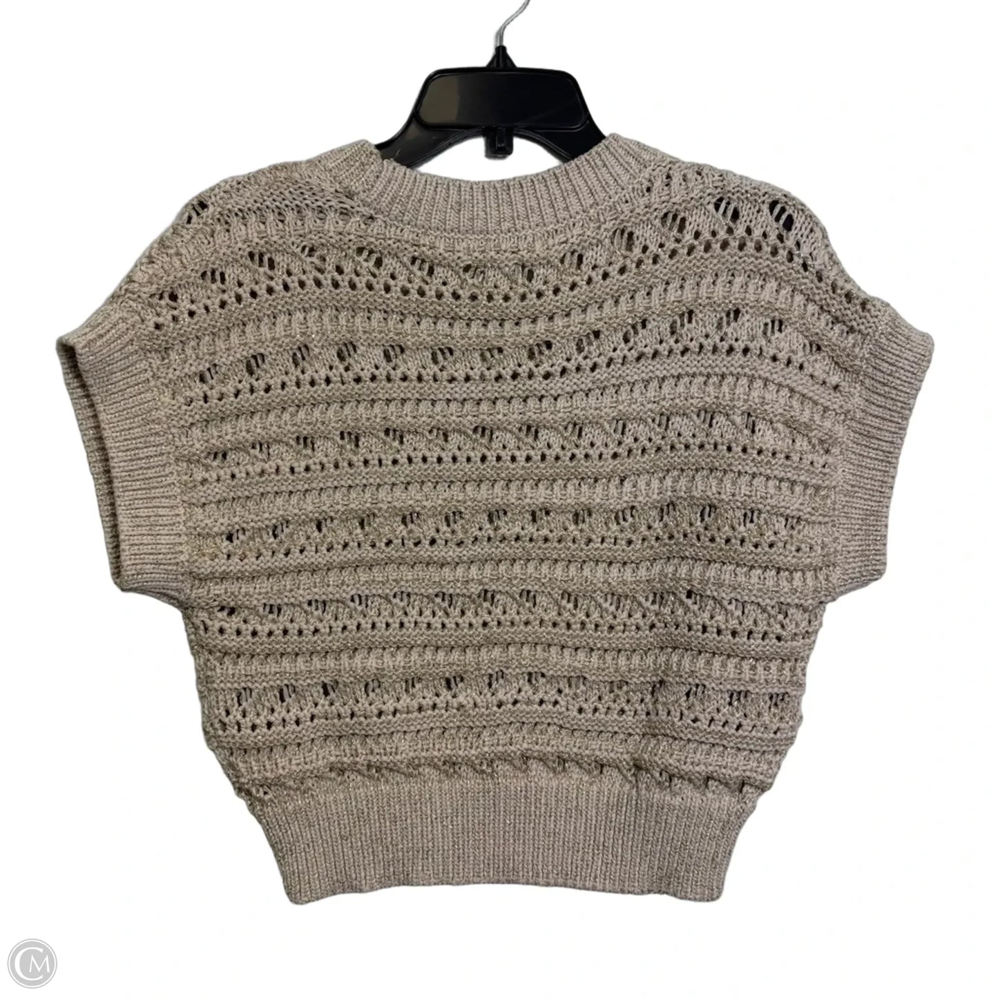 Sweater Short Sleeve By Clothes Mentor In Beige, Size: Xs