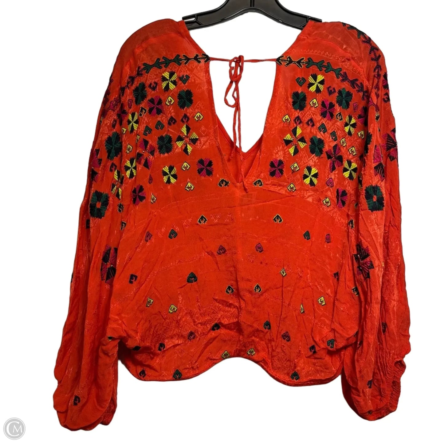 Top Long Sleeve By Free People In Orange, Size: Xs