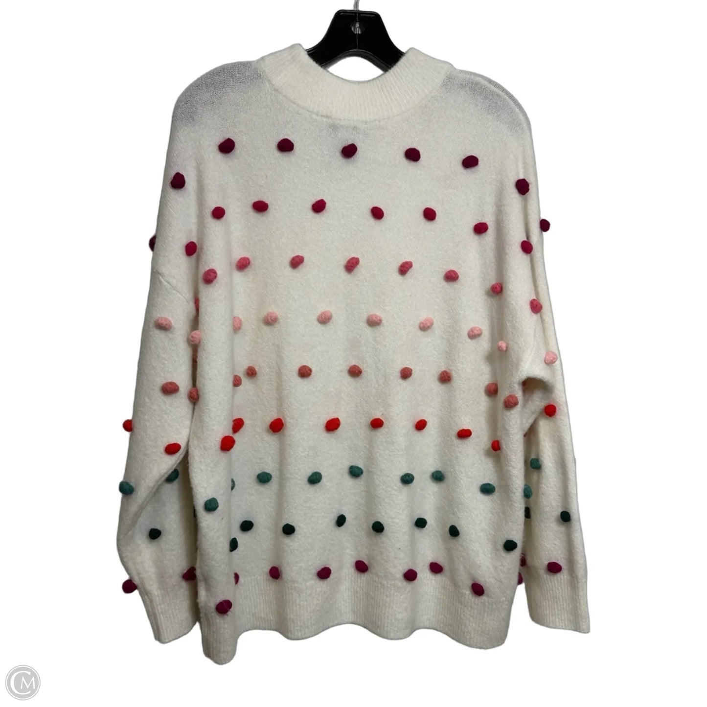 Sweater By Clothes Mentor In Ivory, Size: 1x