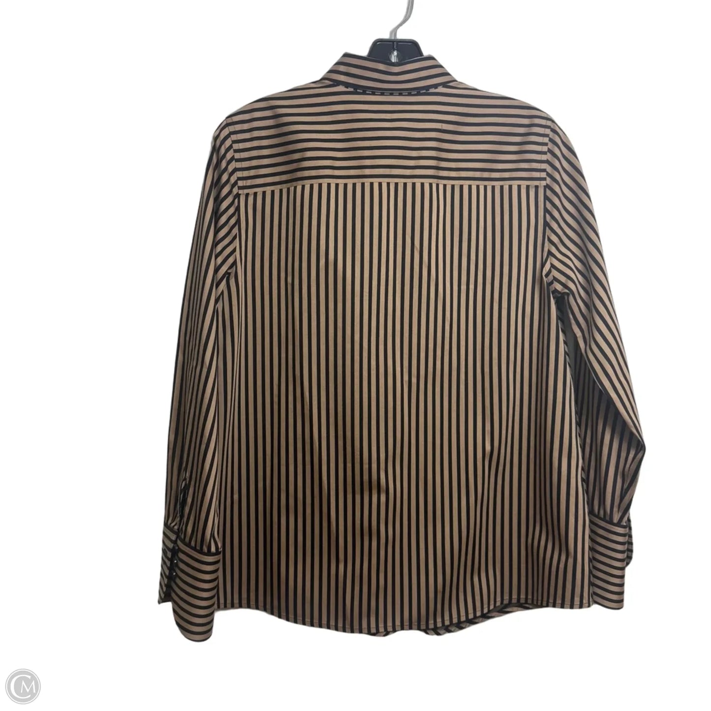 Top Long Sleeve By Chicos In Striped Pattern, Size: S