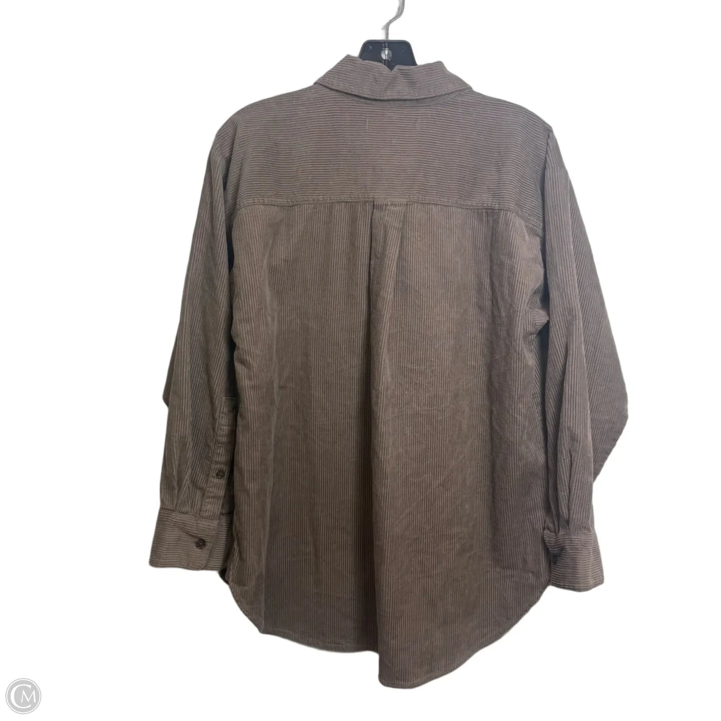 Top Long Sleeve By Loft In Taupe, Size: Mp