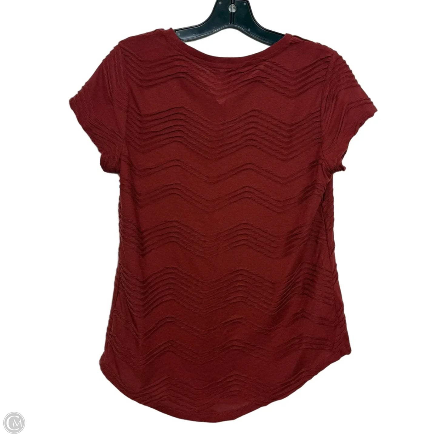 Top Short Sleeve By Simply Vera In Bronze, Size: S
