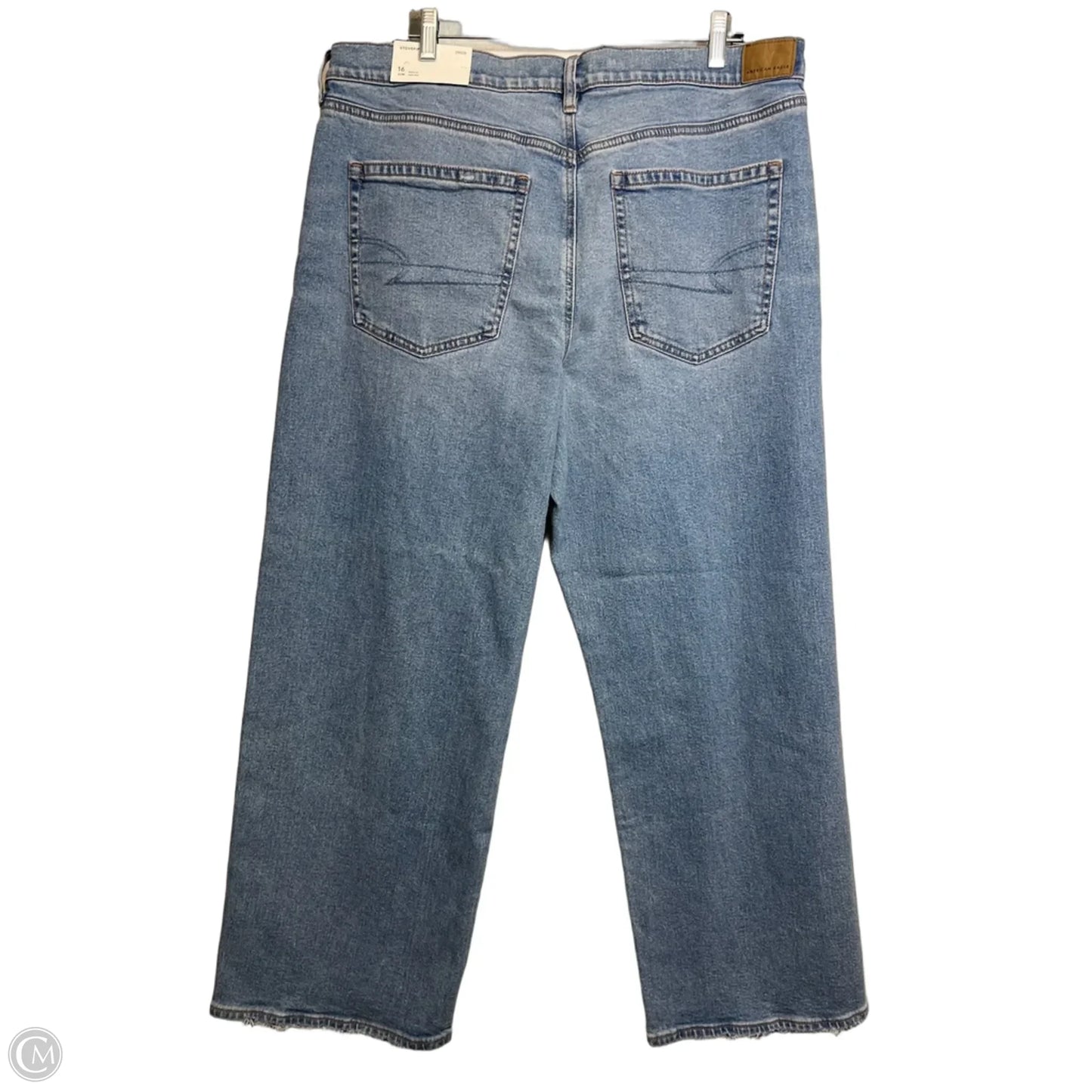 Stovepipe Jeans Wide Leg By American Eagle In Blue Denim, Size: 16