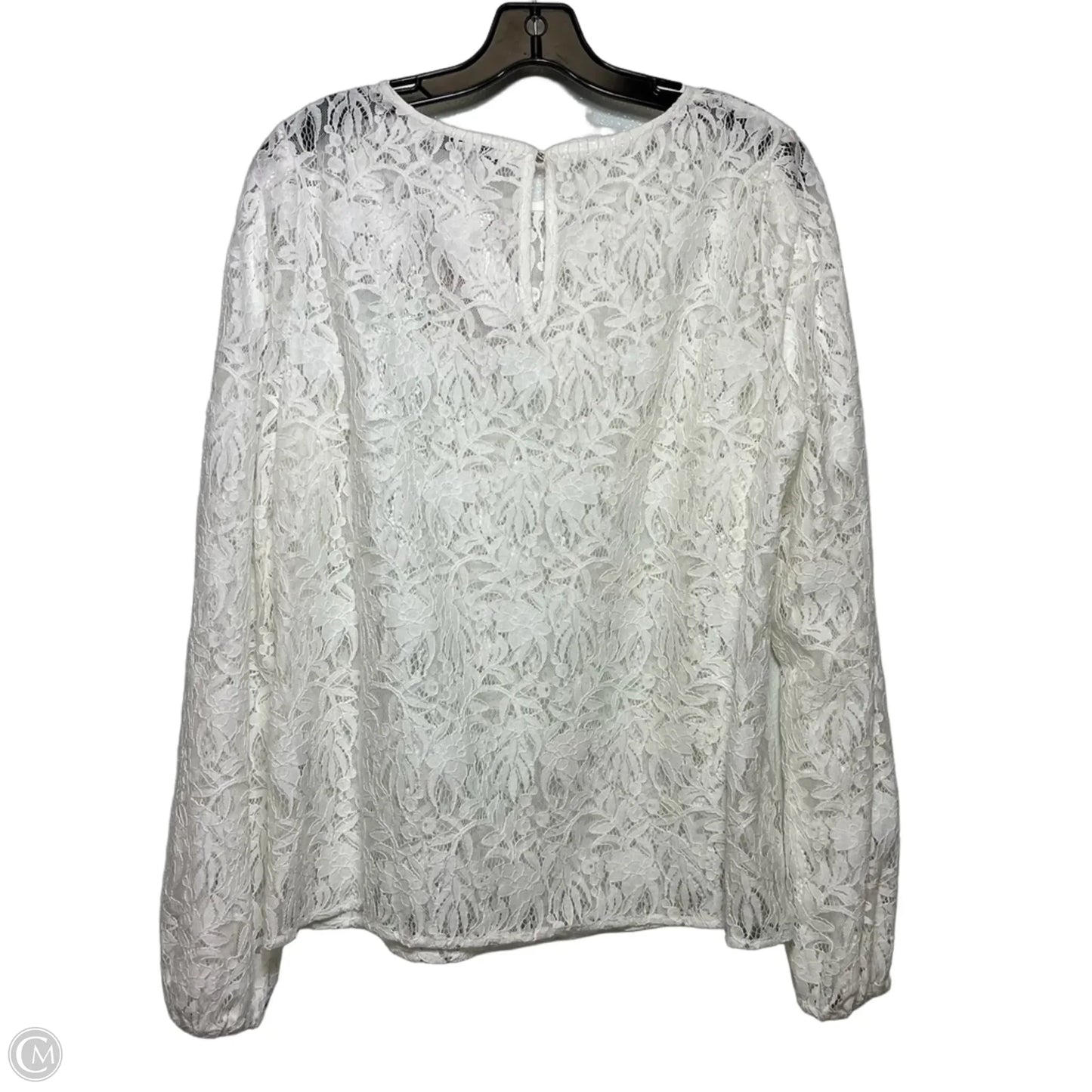 Top Long Sleeve By White House Black Market In White, Size: 12