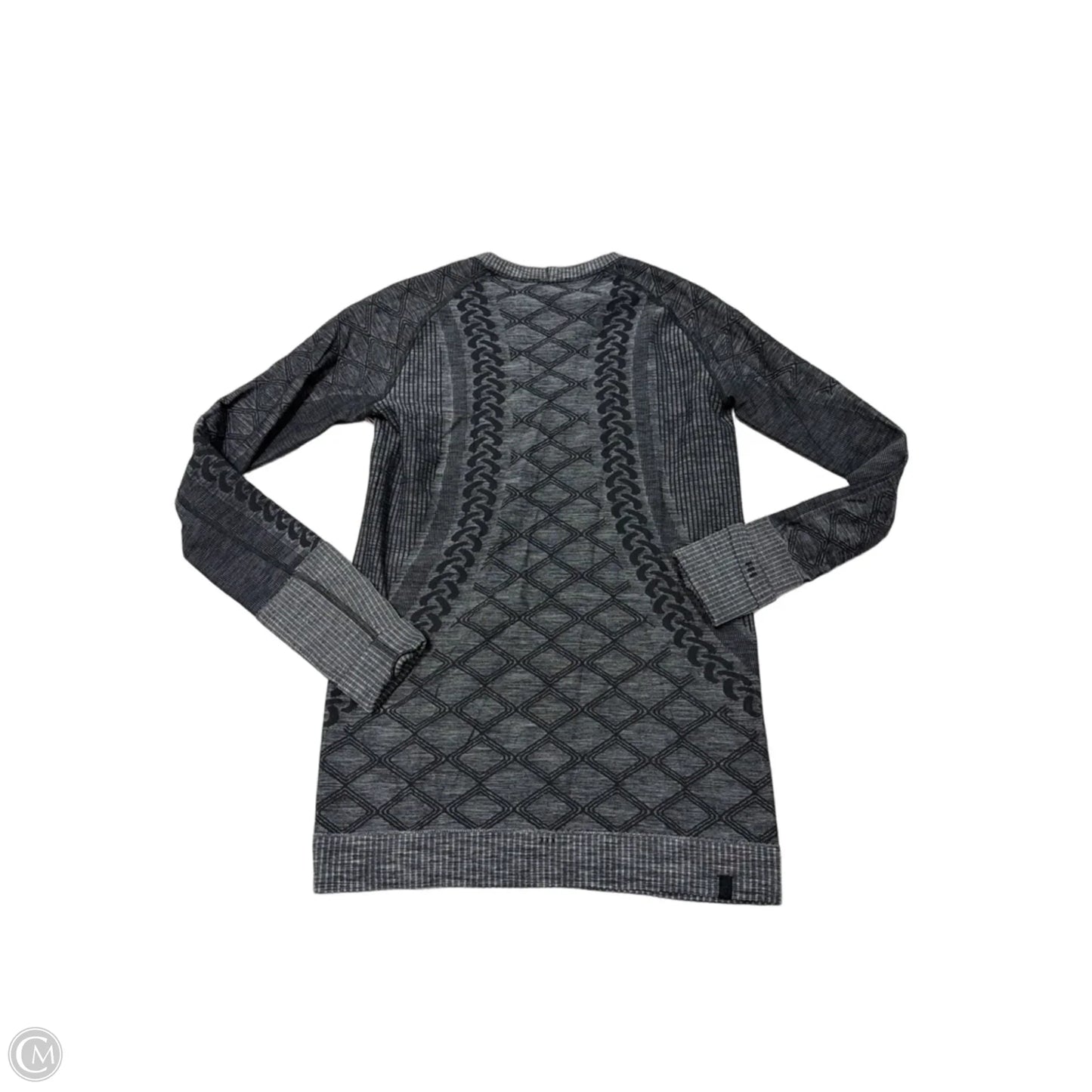 Athletic Top Long Sleeve Crewneck By Lululemon In Grey, Size: M
