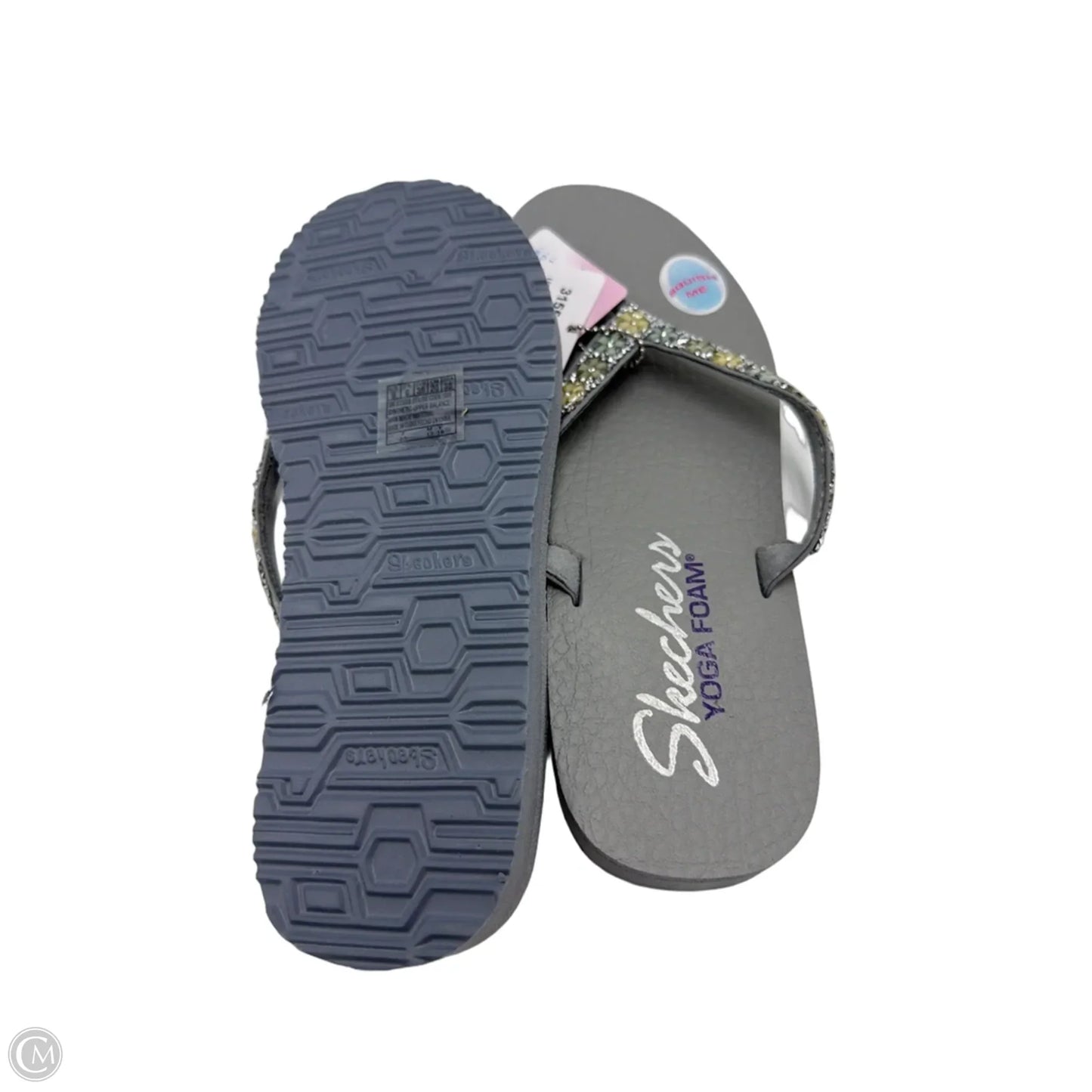 New! Sandals Flip Flops By Skechers In Grey, Size: 9