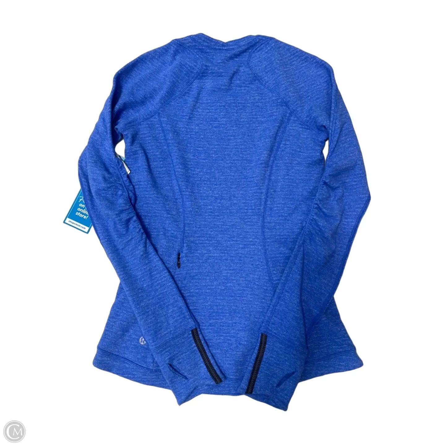 Athletic Top Long Sleeve Crewneck By Lululemon In Blue, Size: S