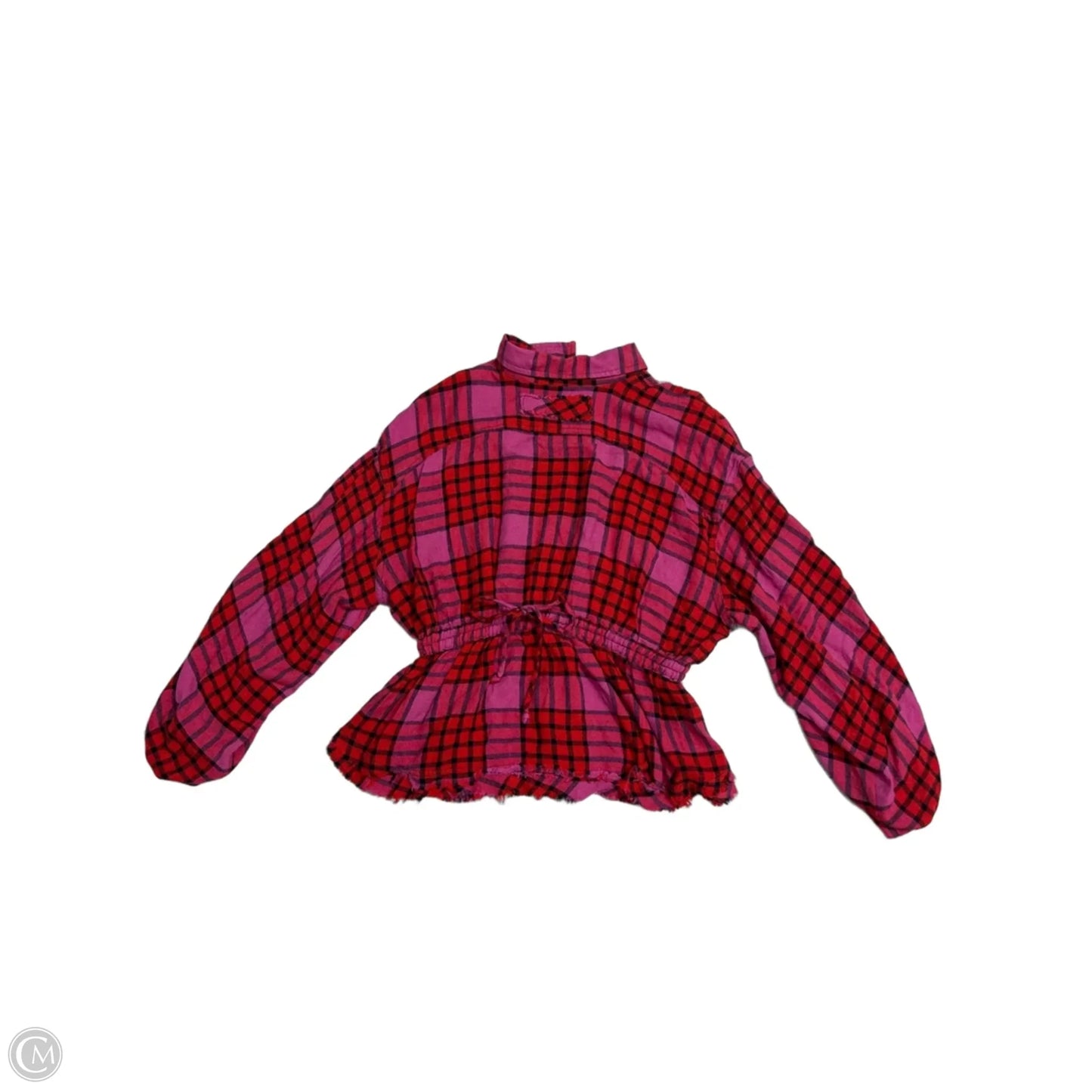 Top Long Sleeve By We The Free In Plaid Pattern, Size: S