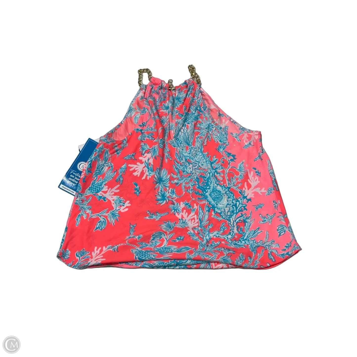 Top Sleeveless Designer By Lilly Pulitzer In Black & Pink, Size: S