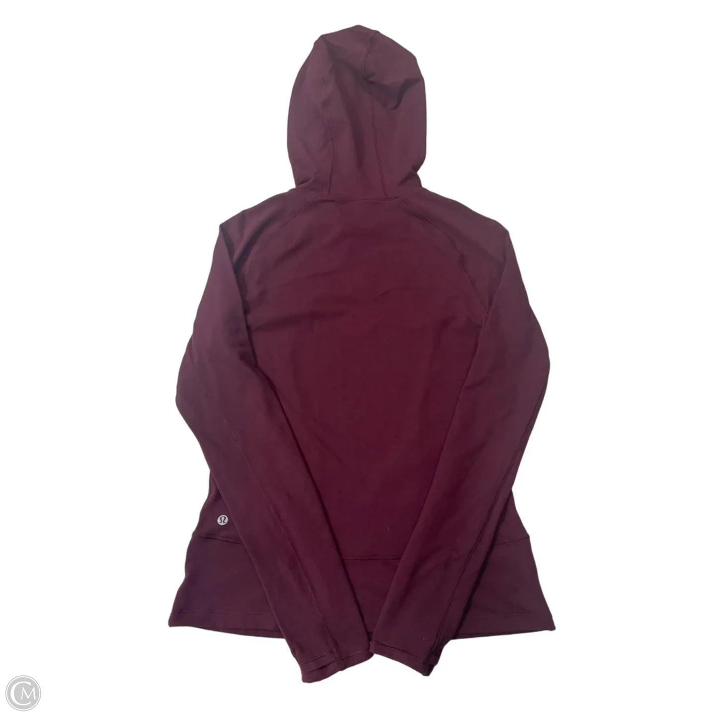 Athletic Top Long Sleeve Hoodie By Lululemon In Maroon, Size: S