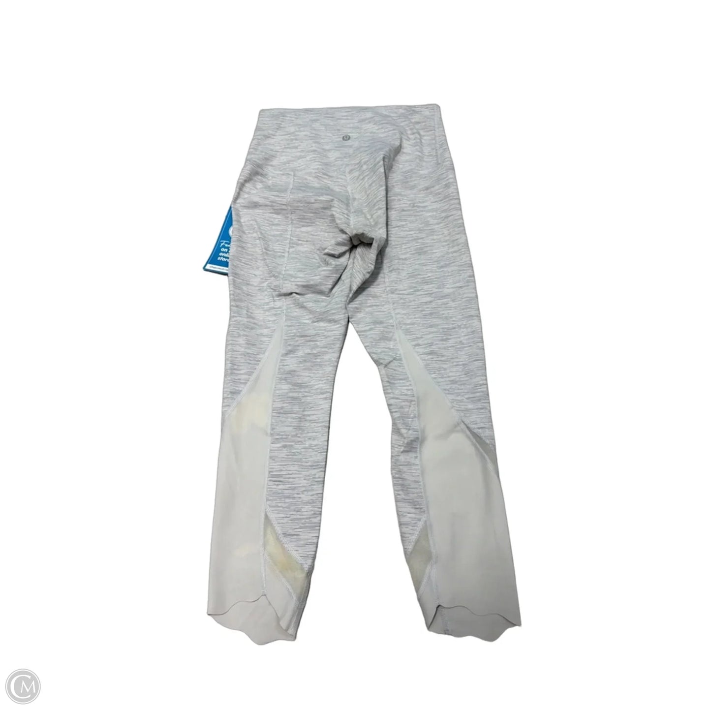 Athletic Leggings Capris By Lululemon In Grey & White, Size: S