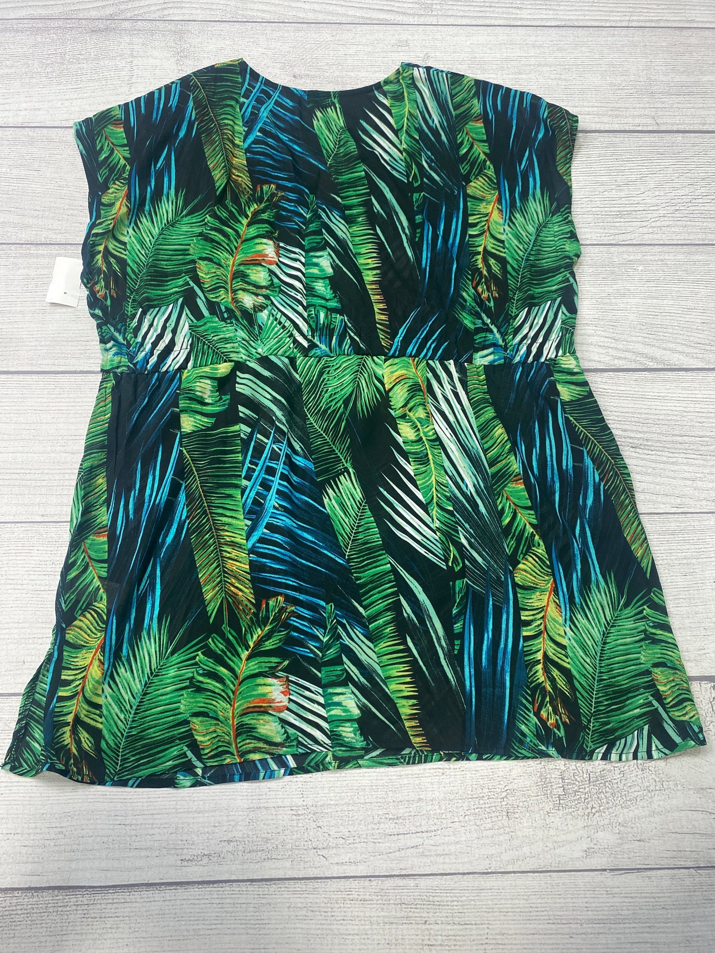 Navy/Green Swim Coverup Size S