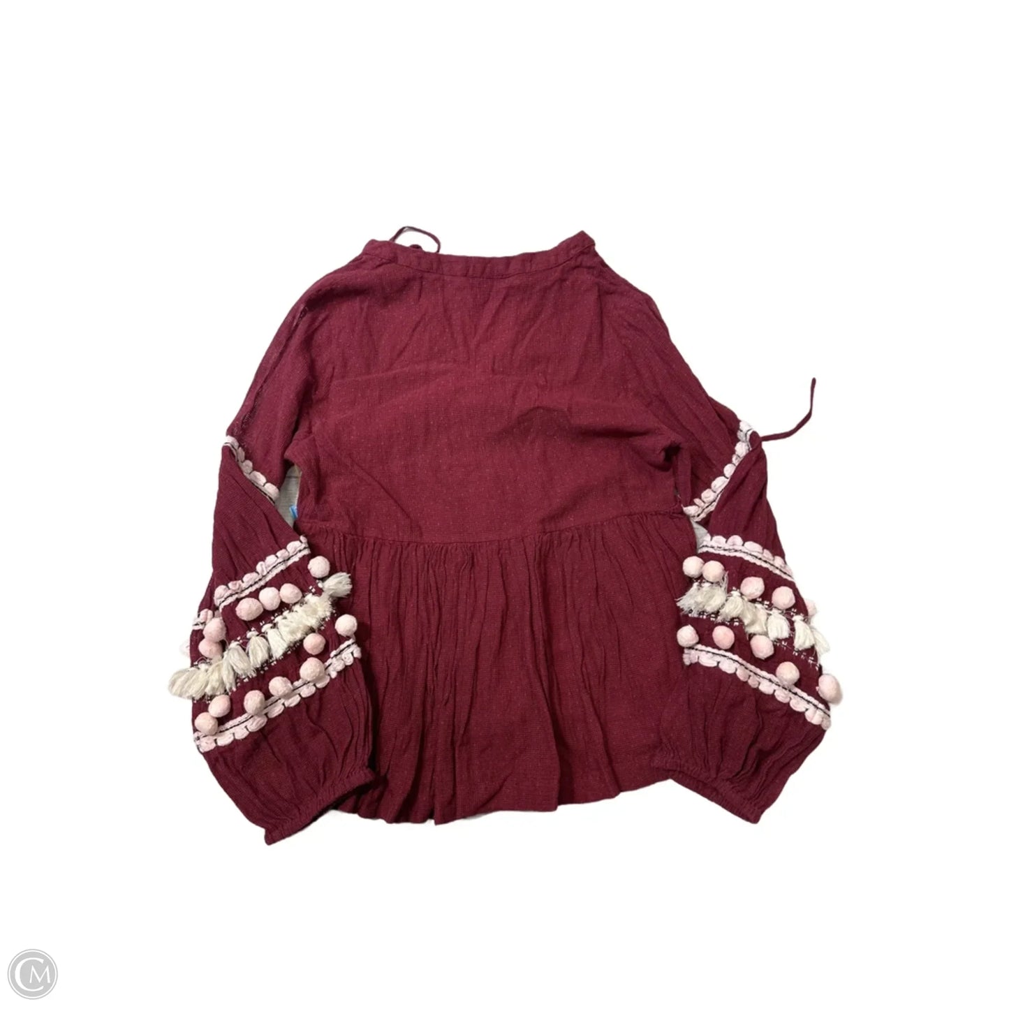 Top Long Sleeve By Vineet Bahl In Red, Size: Xs